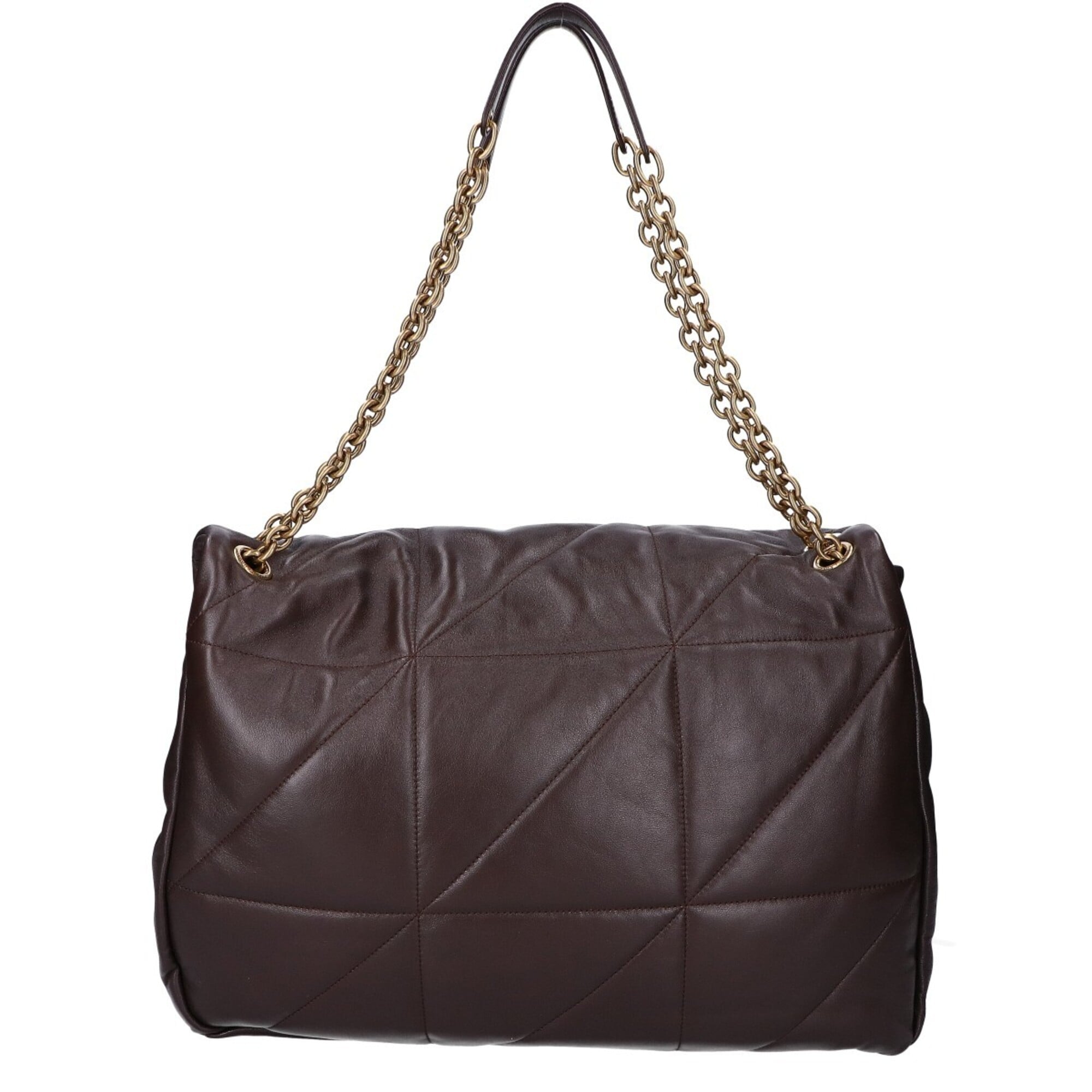 Saint Laurent Dark Brown Leather Shoulder Bag (Pre-Owned)