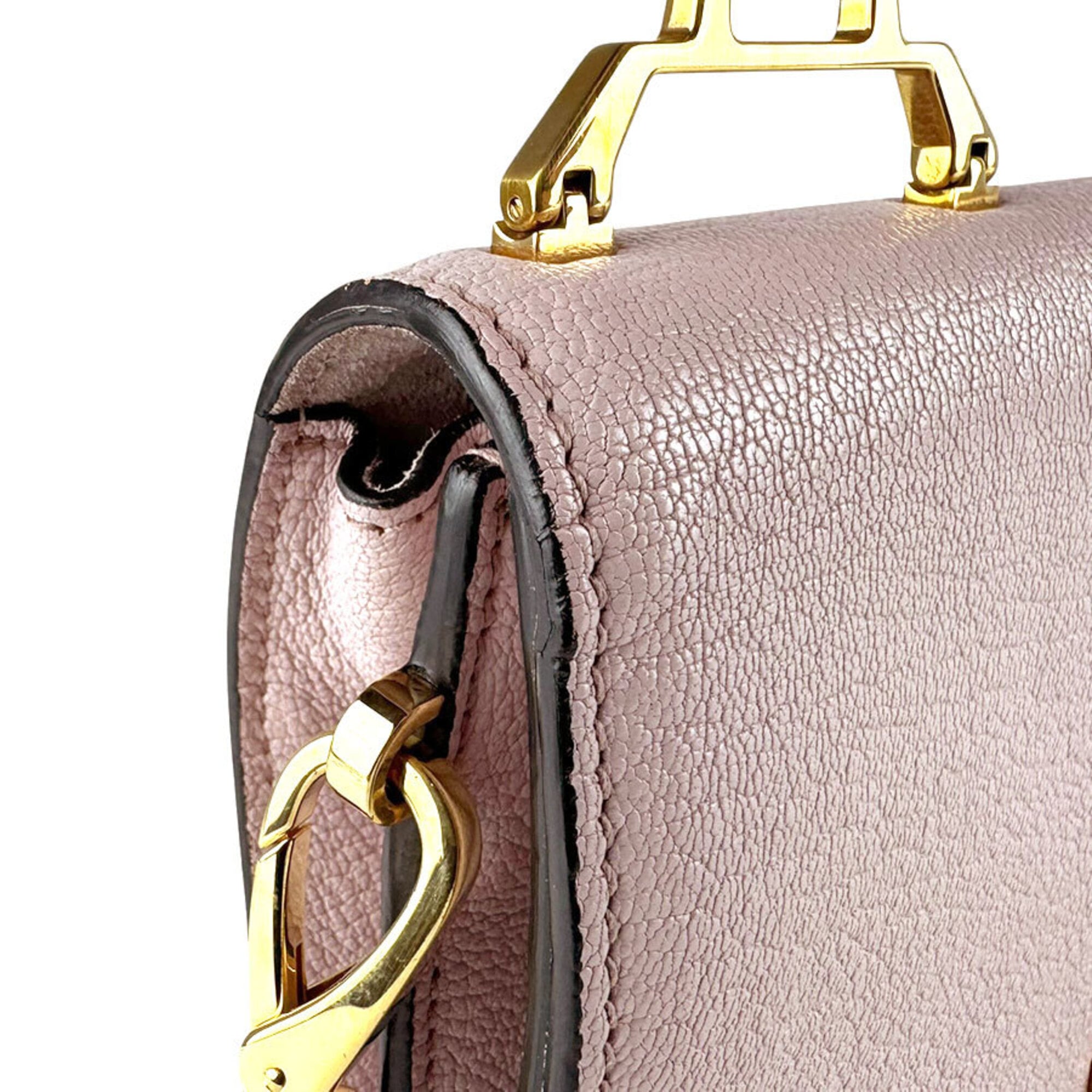 Miu Miu Light Pink Leather Handbag Shoulder Bag (Pre-Owned)