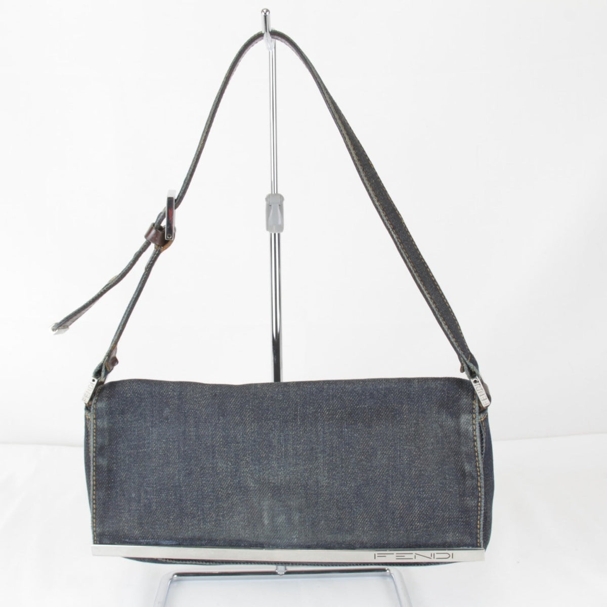 Fendi Navy Denim Shoulder Bag (Pre-Owned)