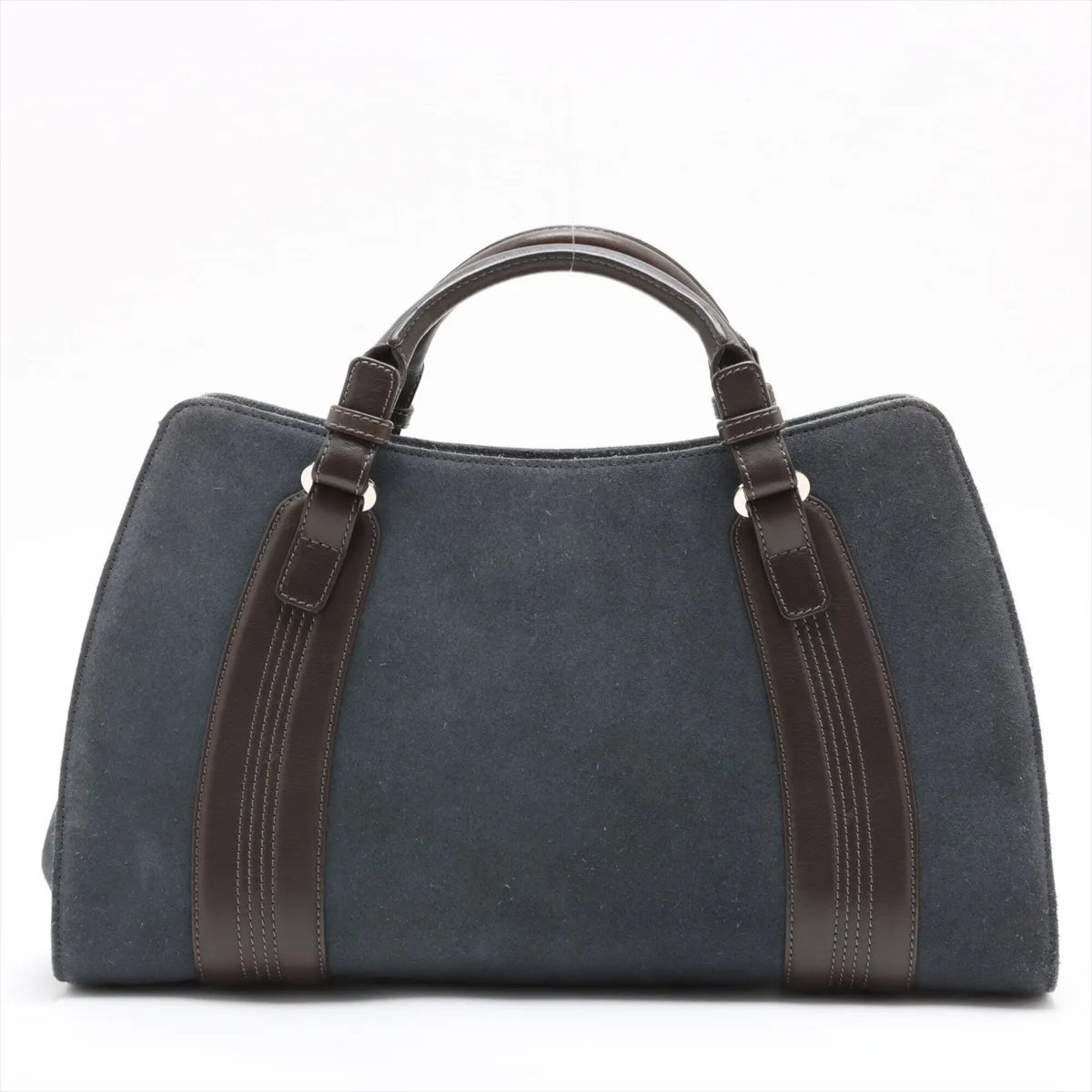 Loewe Blue Brown Leather Handbag Tote Bag (Pre-Owned)
