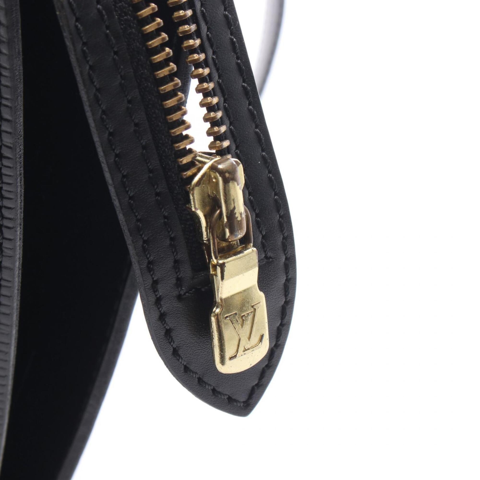 Louis Vuitton Black Noir Leather Handbag Shoulder Bag (Pre-Owned)