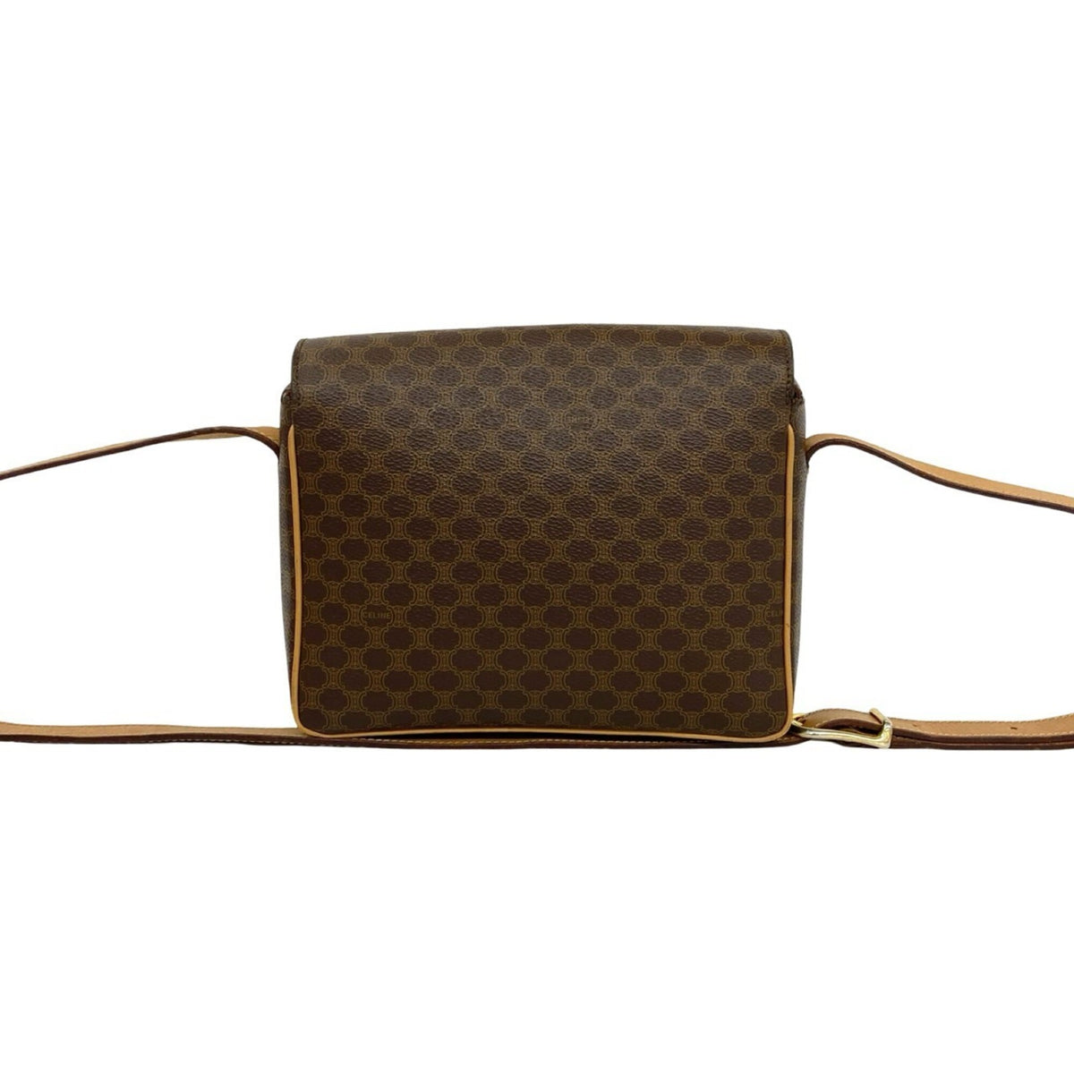 Celine Brown Leather Pvc Pochette Shoulder Bag (Pre-Owned)
