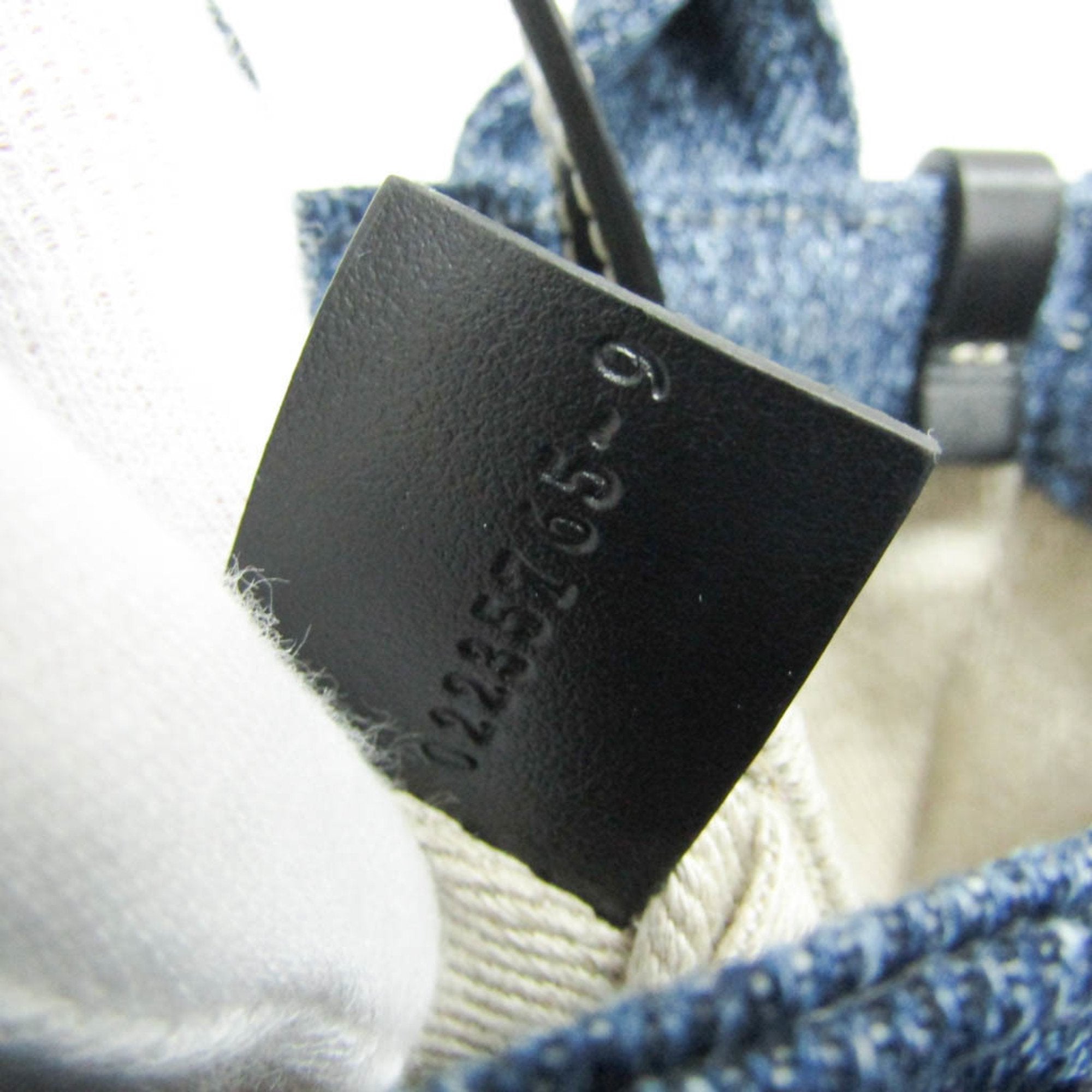 Chloé Black Blue Denim Leather Handbag Shoulder Bag (Pre-Owned)