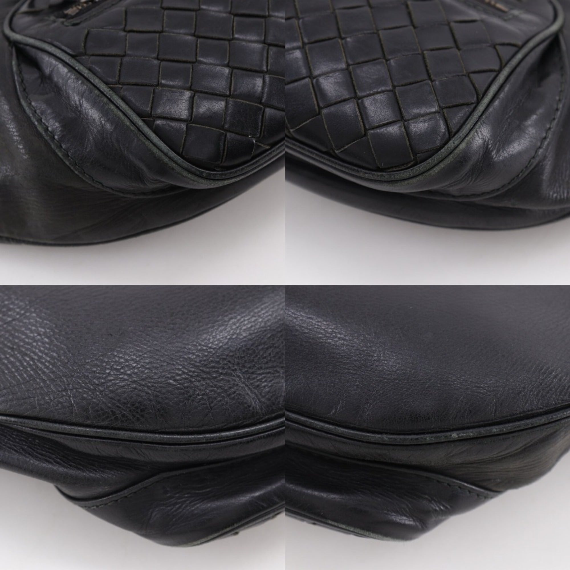 Bottega Veneta Black Leather Shoulder Bag Sling Bag (Pre-Owned)