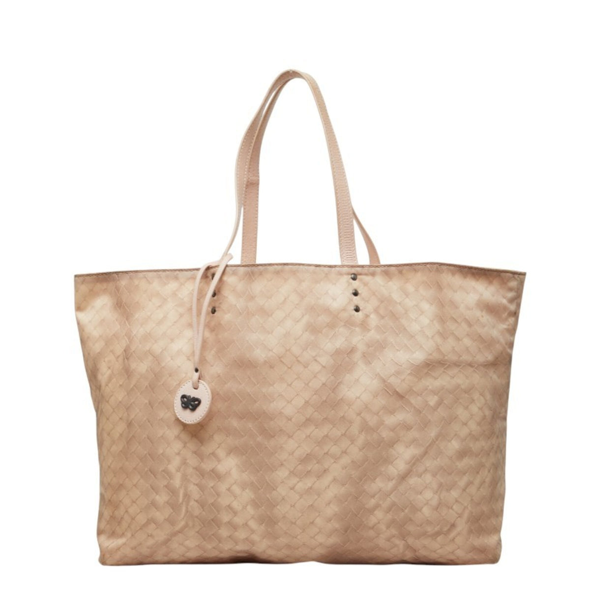 Bottega Veneta Pink Nylon Leather Shoulder Bag Tote Bag (Pre-Owned)