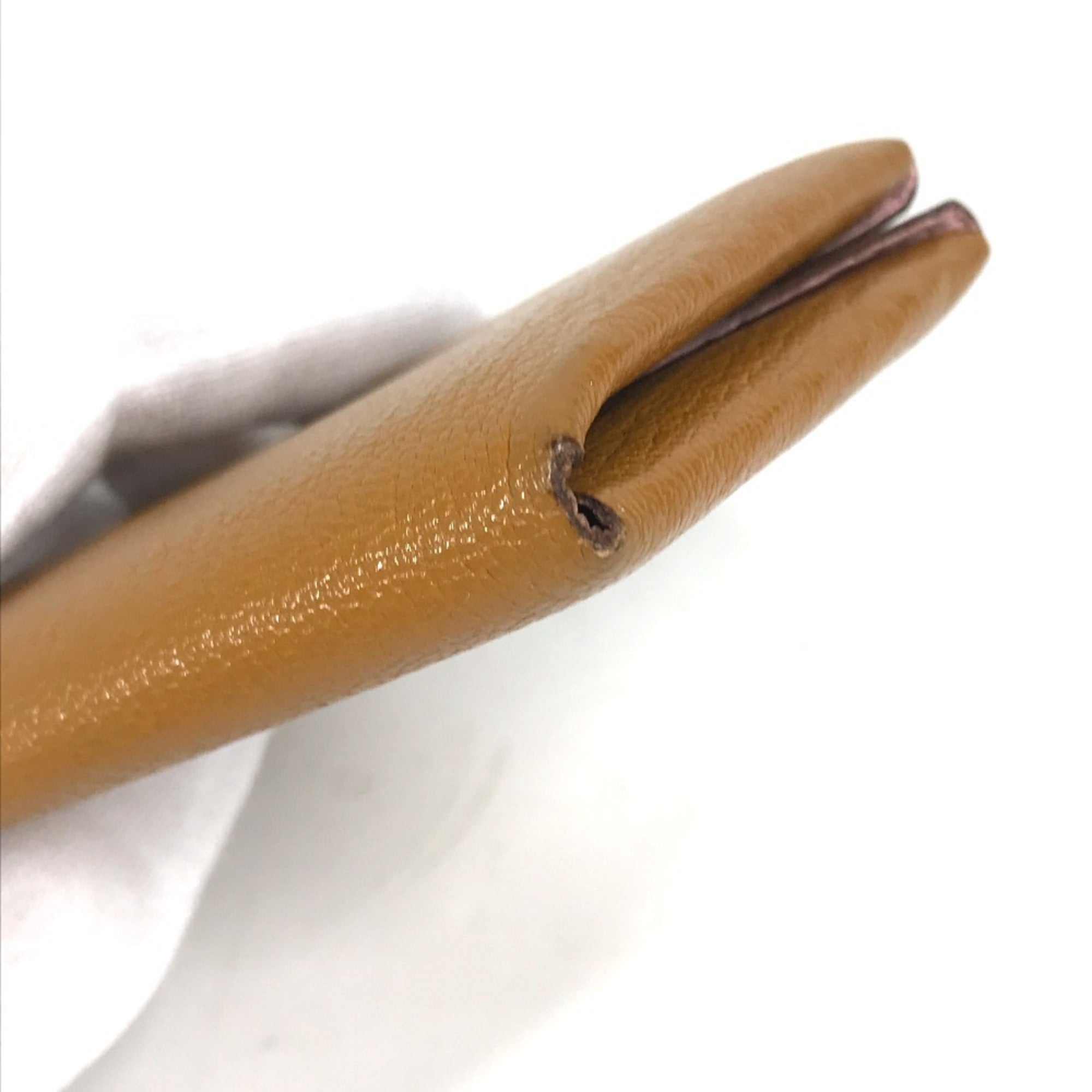 Hermes Beige Pink Chevre Leather Coin Purse/Coin Case (Pre-Owned)