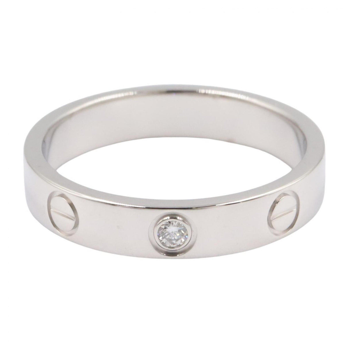 Cartier Silver Clear White Gold (18K) Band Ring (Pre-Owned)