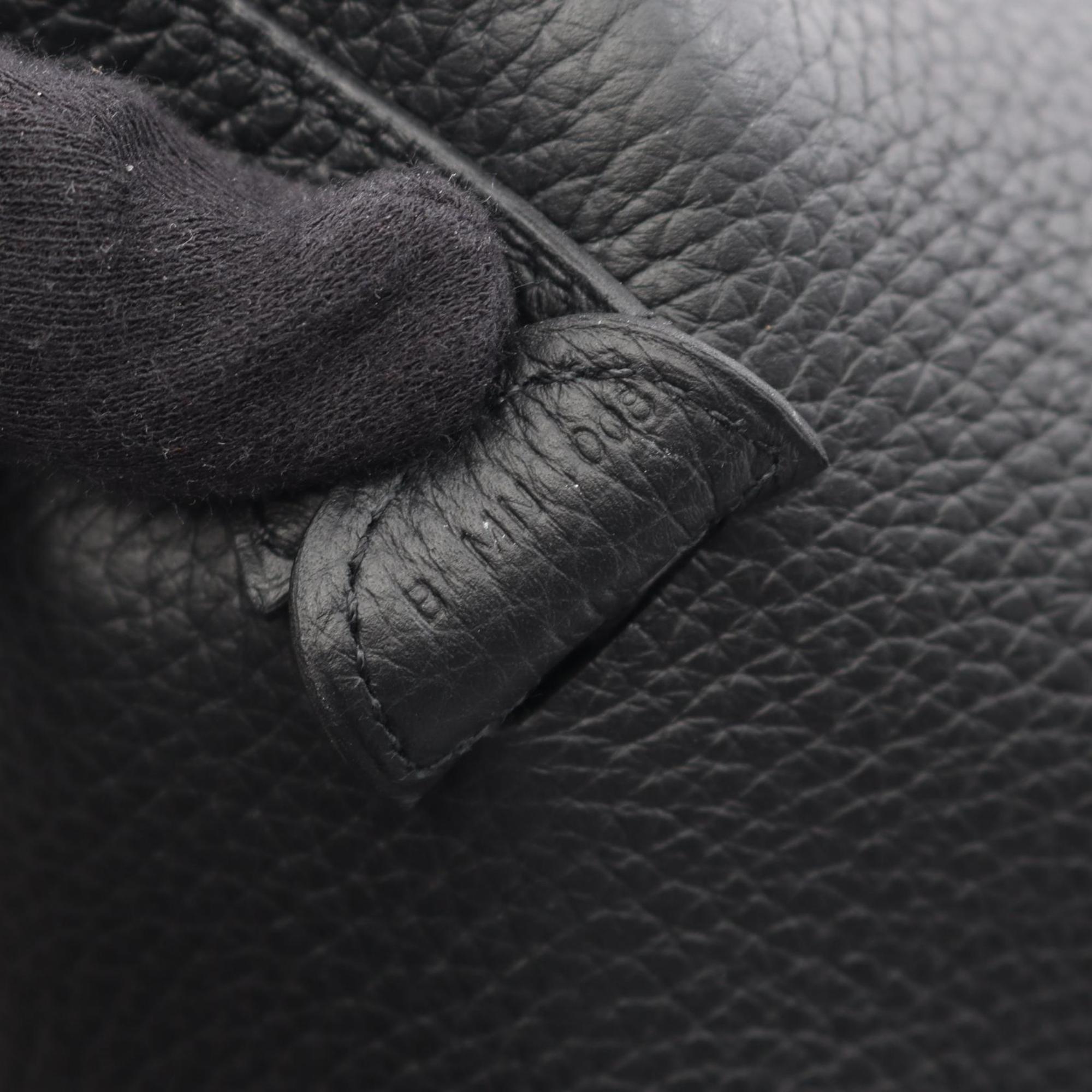 Hermes Black Taurillon Clemence Leather Shoulder Bag (Pre-Owned)