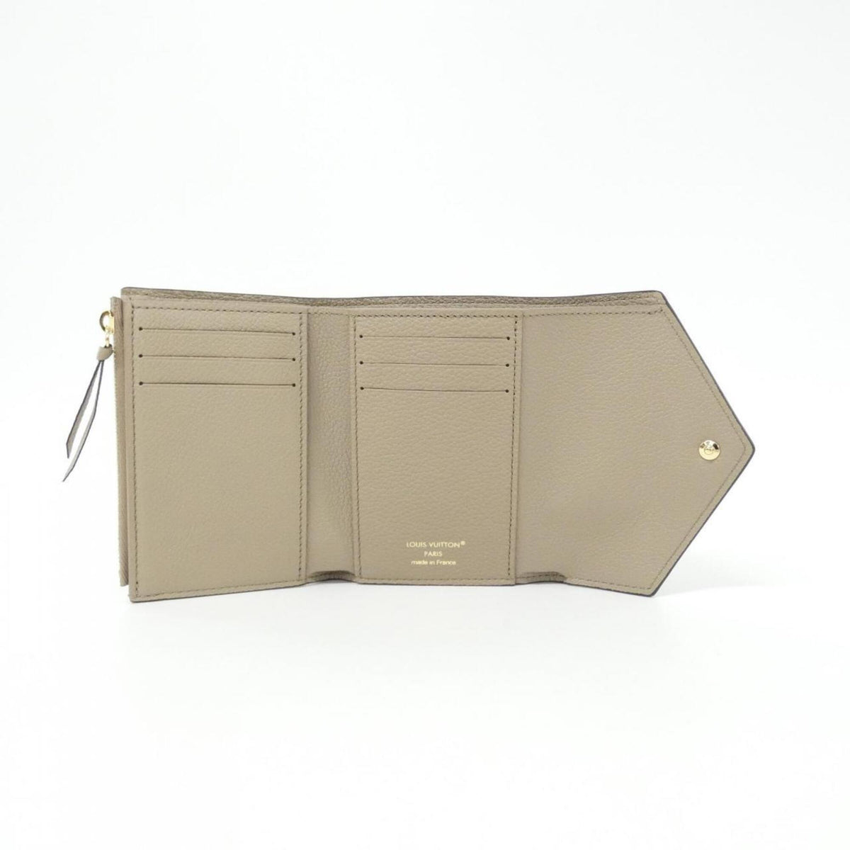 Louis Vuitton Cream Tourterelle Leather Wallet (Tri-Fold) (Pre-Owned)