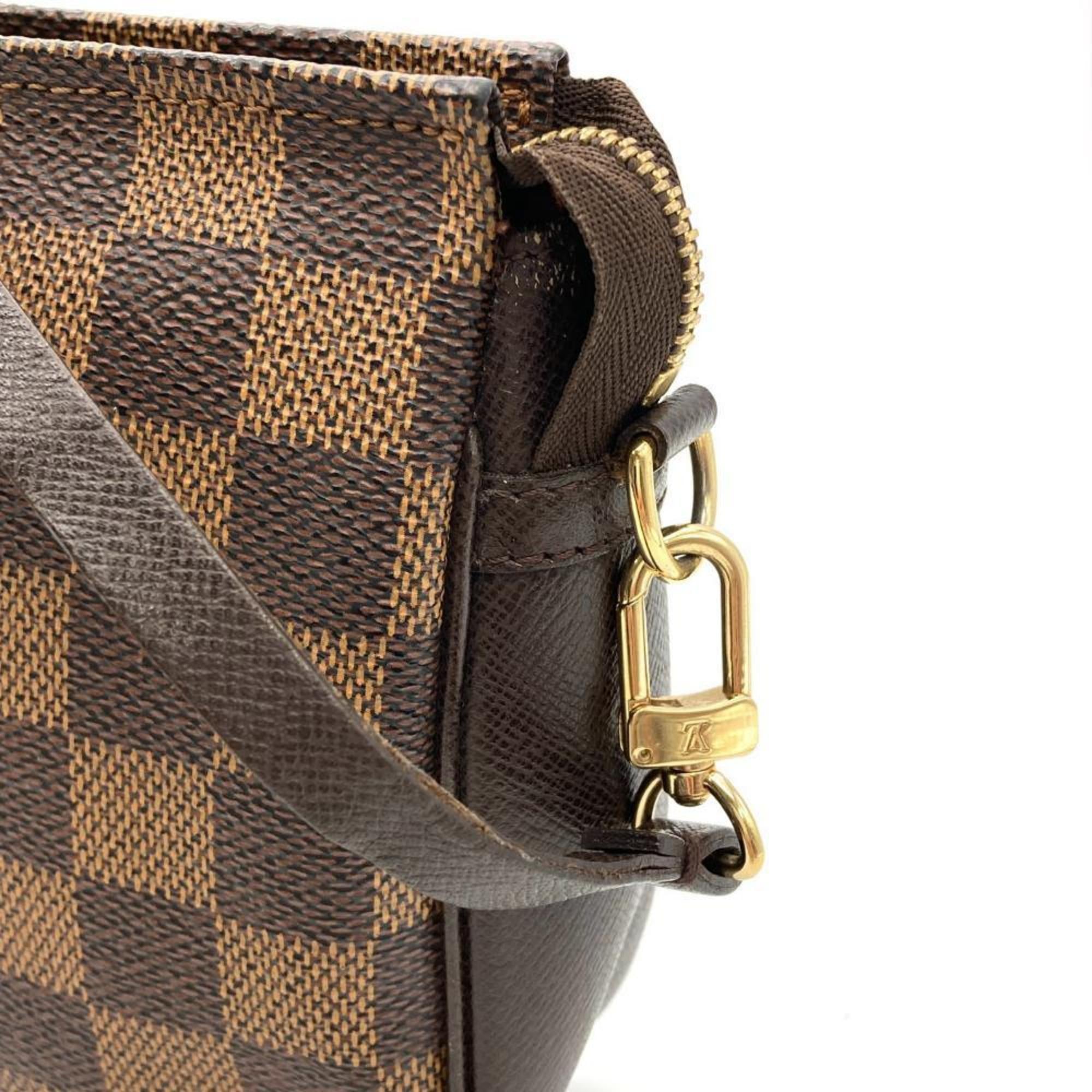 Louis Vuitton Damier Brown Damier Canvas Ebene Pvc Pochette Pouch (Pre-Owned)
