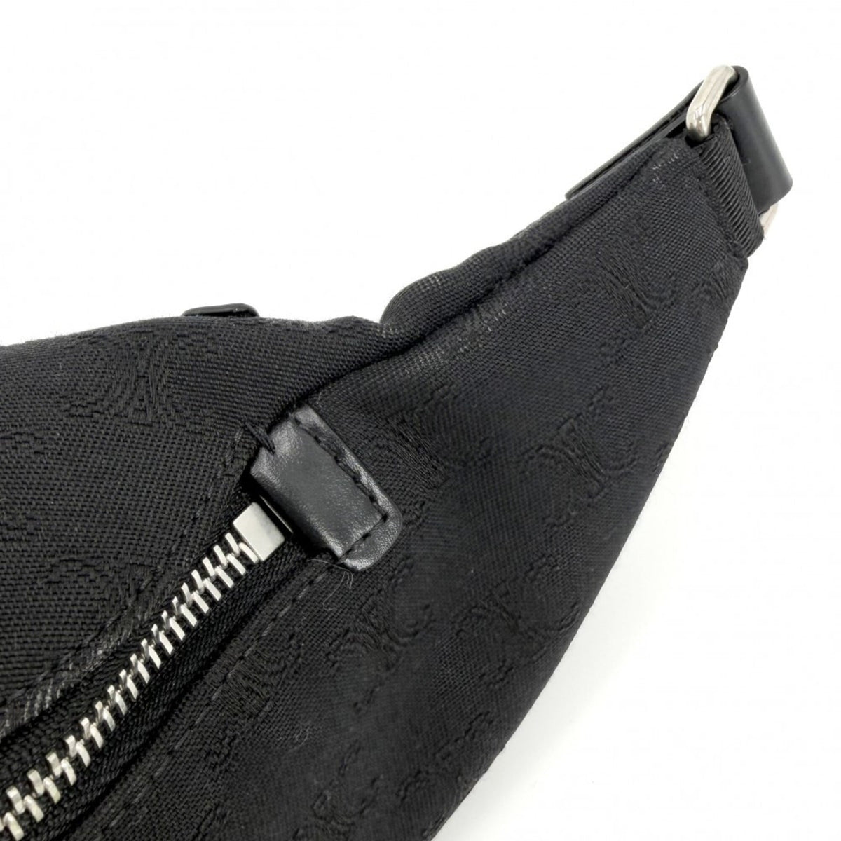 Celine Black Canvas Fanny Pack Sling Bag (Pre-Owned)