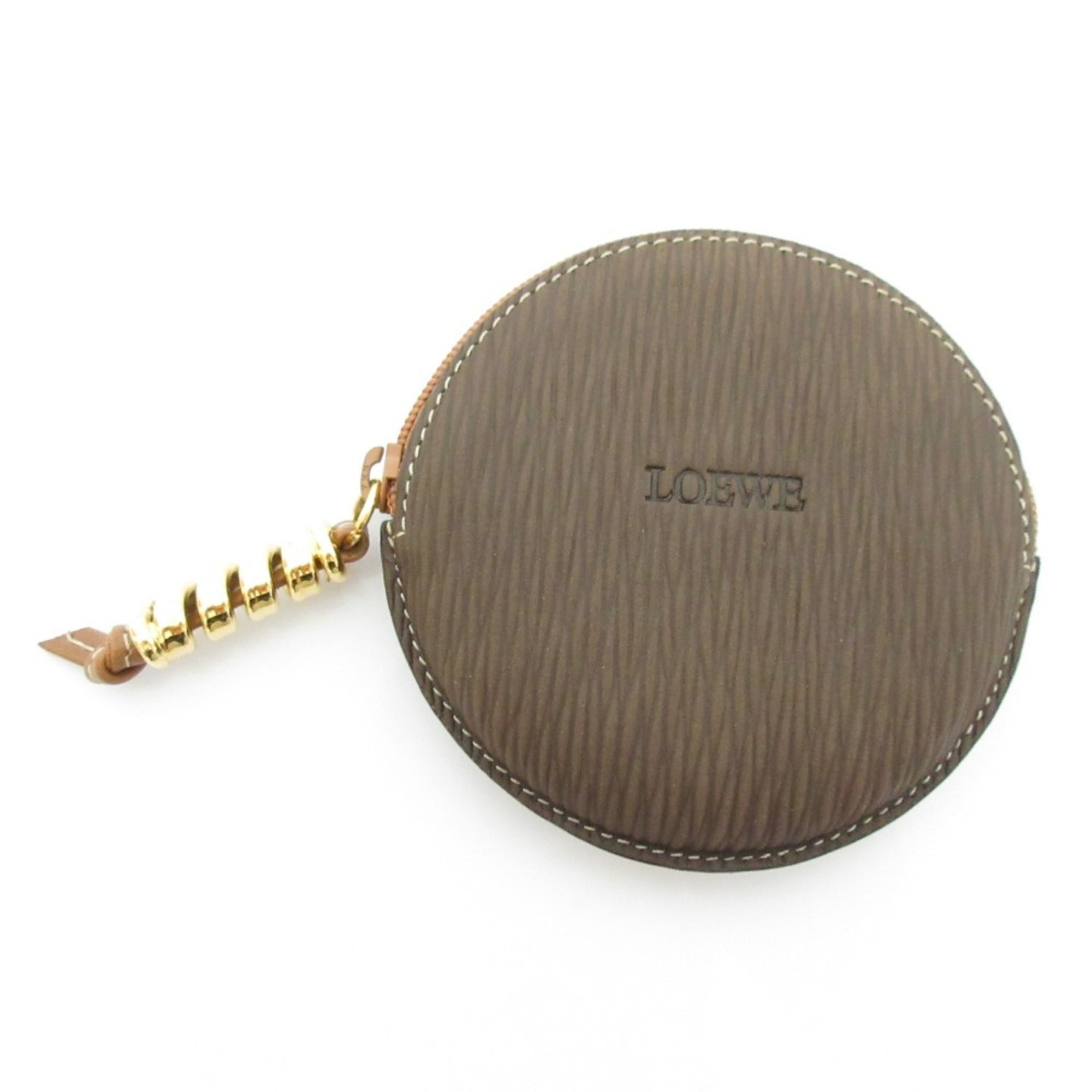 Loewe Brown Leather Coin Purse/Coin Case (Pre-Owned)