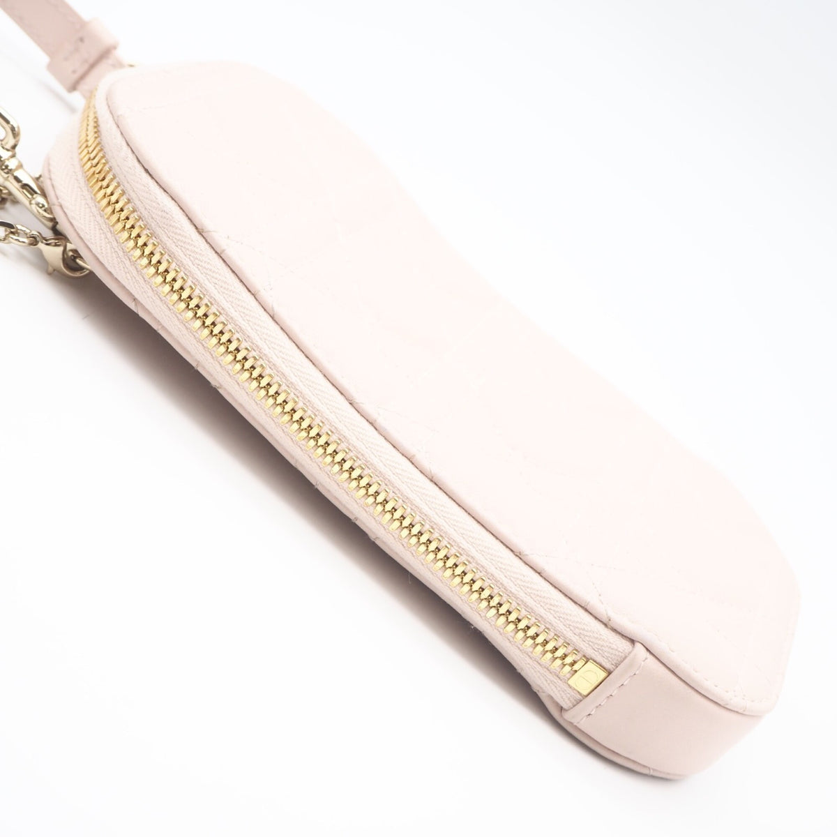 Christian Dior Lady Dior Pink Beige Leather Shoulder Bag (Pre-Owned)