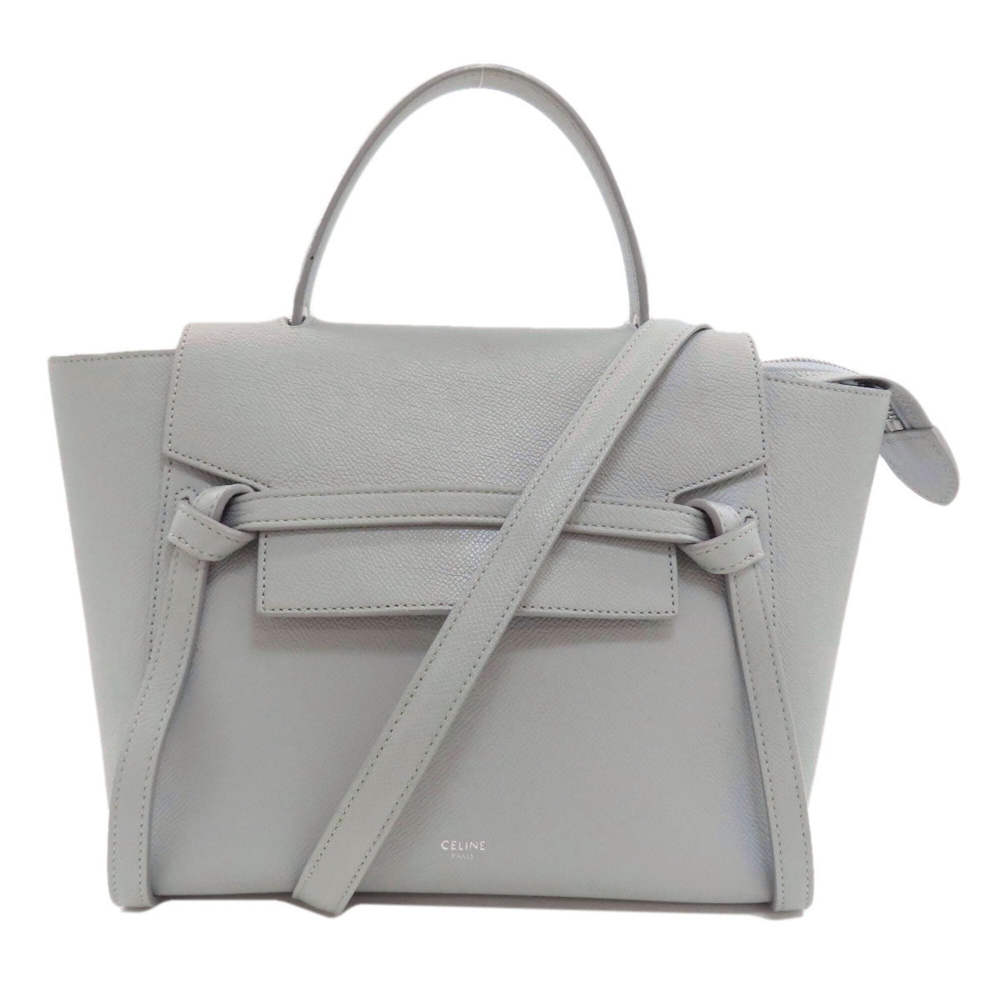 Celine Blue Gray Leather Handbag (Pre-Owned)