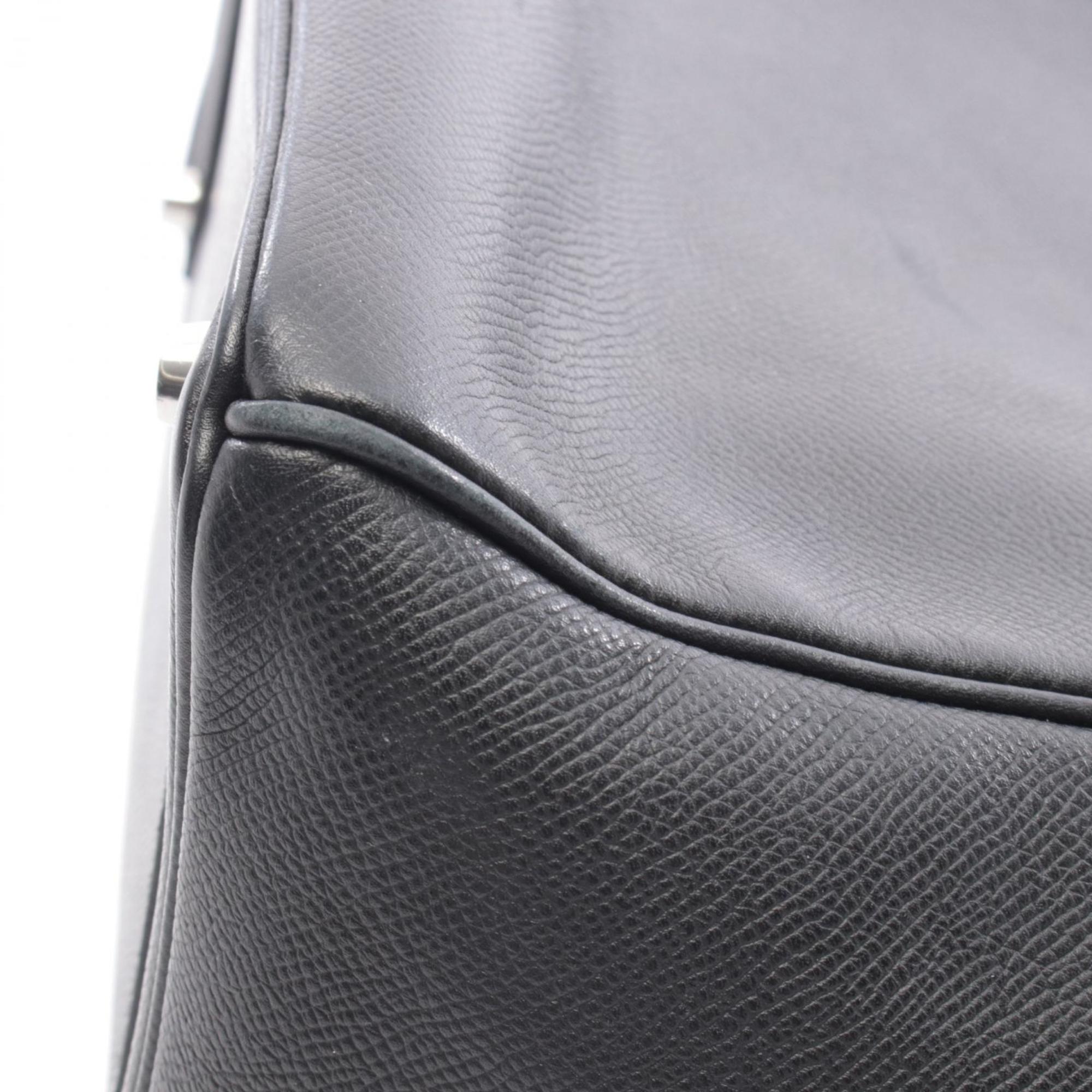 Hermes Black Leather Handbag (Pre-Owned)