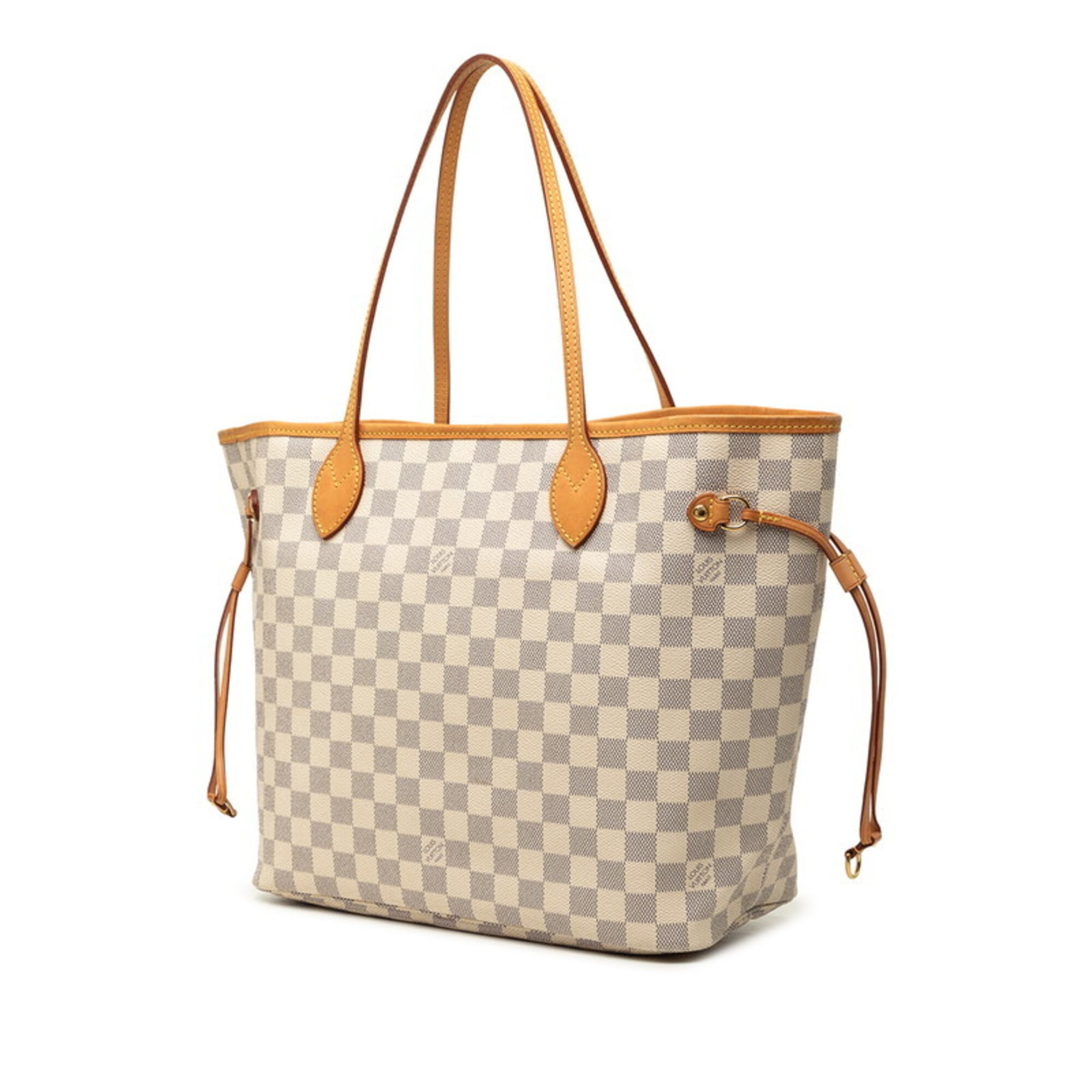 Louis Vuitton Damier Azur Ivory White Pvc Leather Shoulder Bag Tote Bag (Pre-Owned)