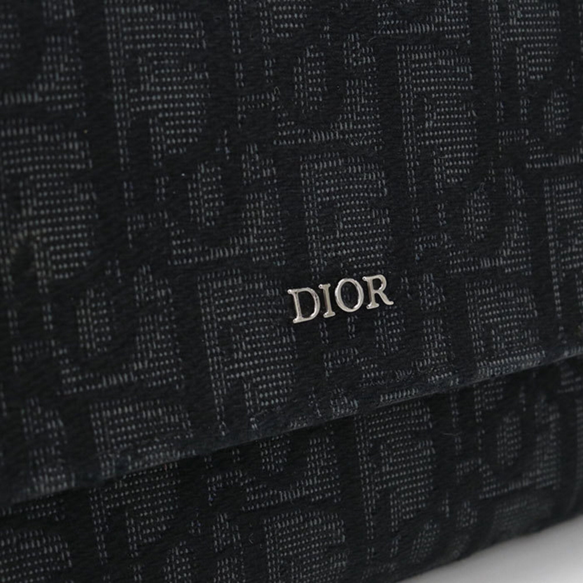 Christian Dior Black Jacquard Long Wallet (Bi-Fold) (Pre-Owned)