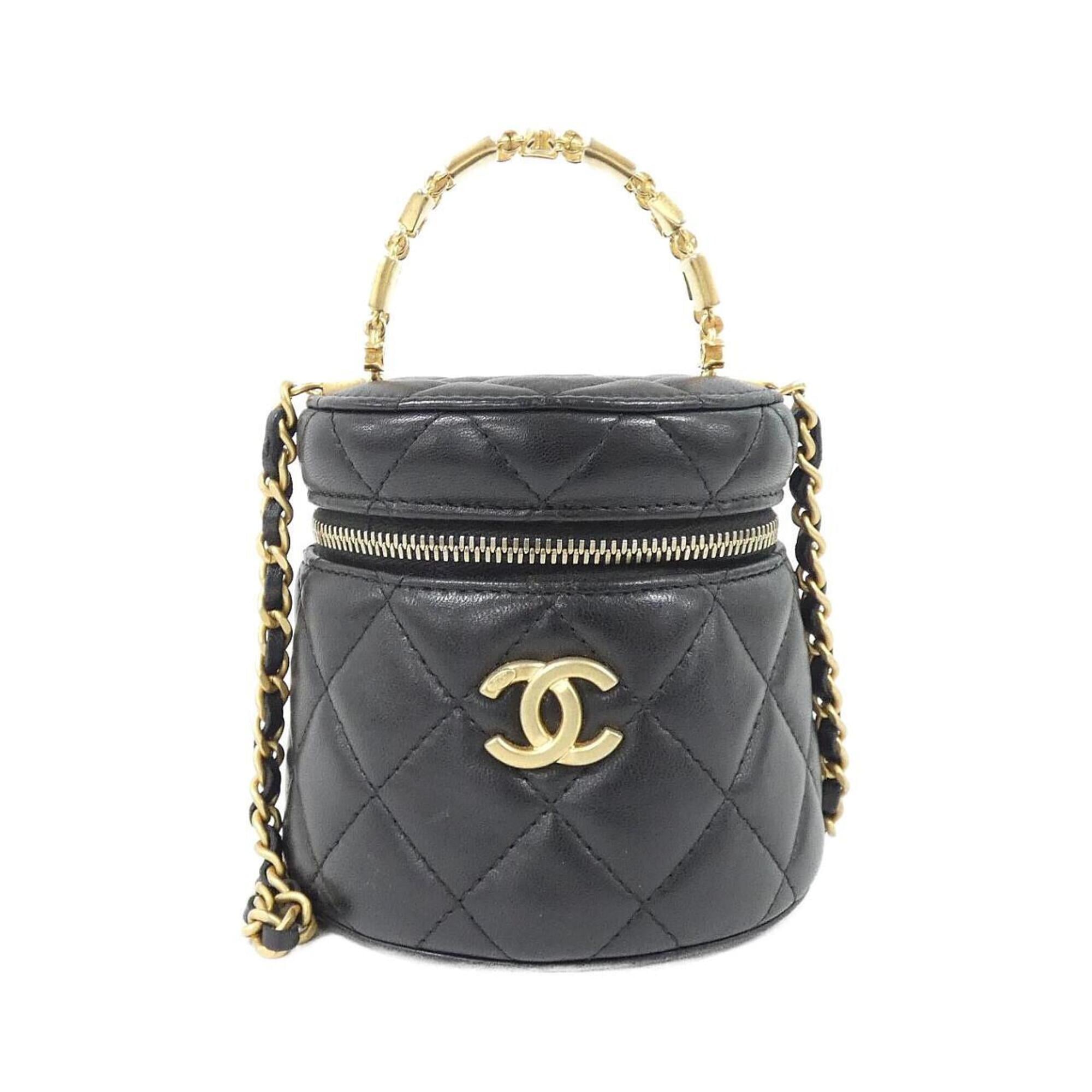 Chanel Black Leather Handbag (Pre-Owned)