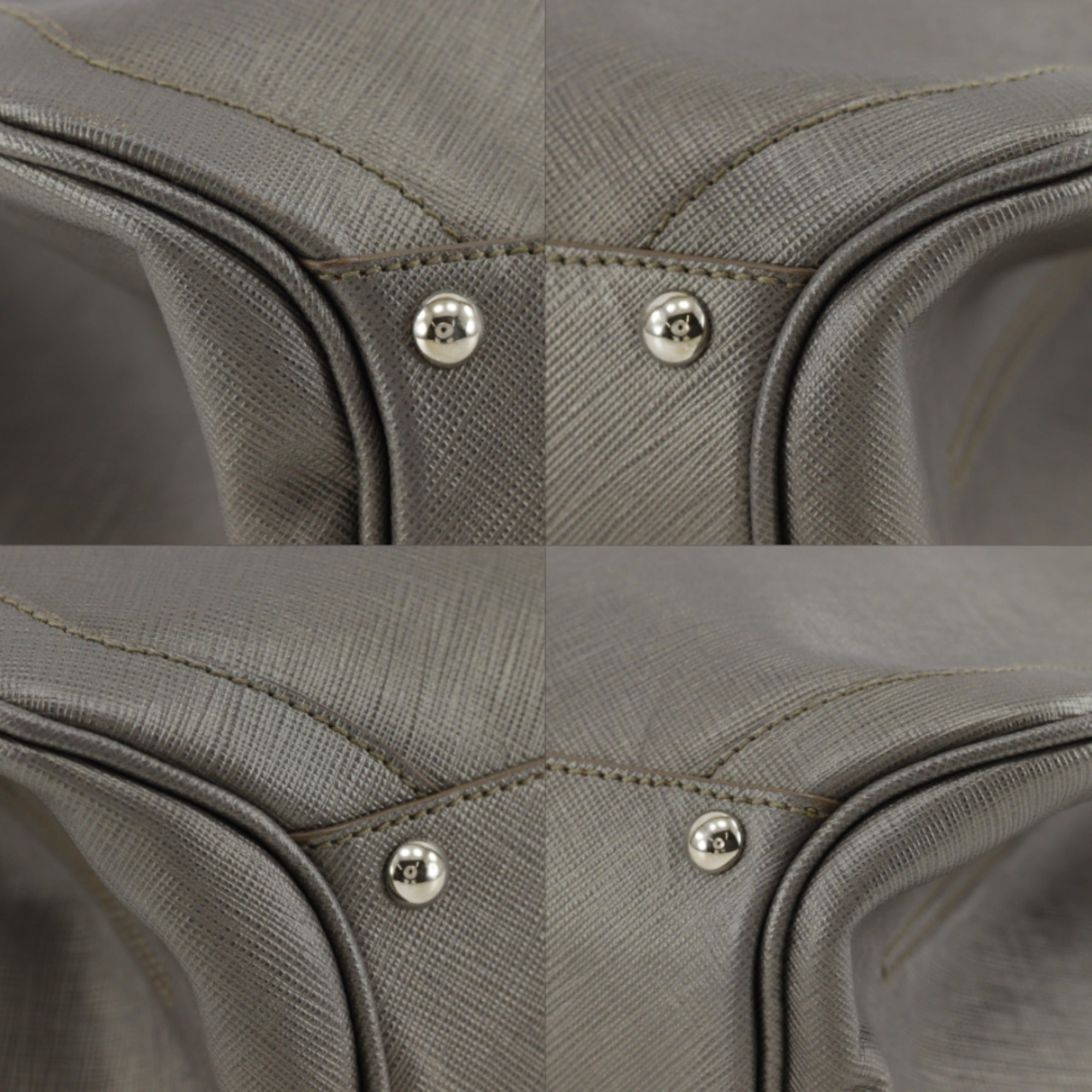 Salvatore Ferragamo Gray Leather Tote Bag (Pre-Owned)