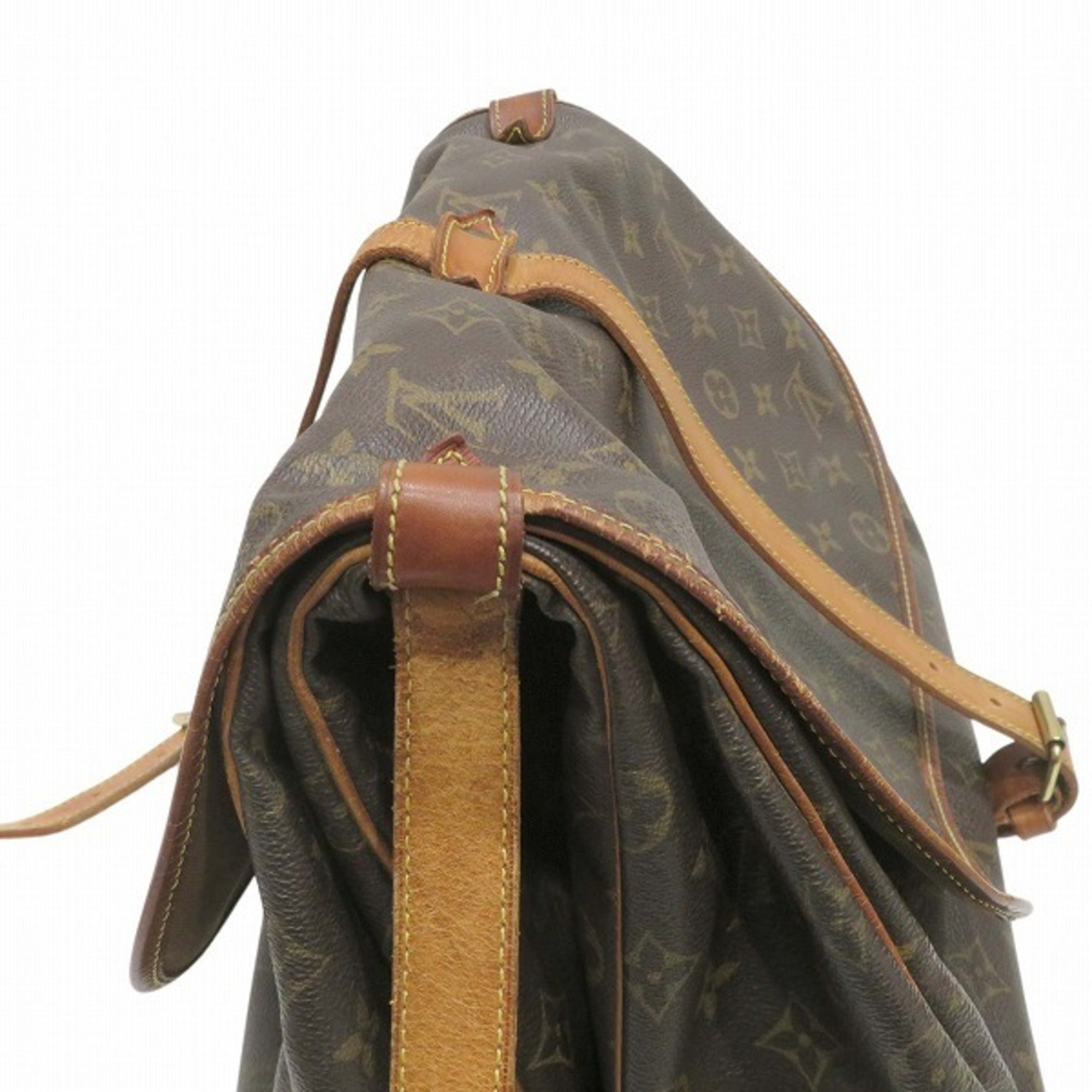 Louis Vuitton Brown Monogram Handbag Messenger Bag Shoulder Bag (Pre-Owned)