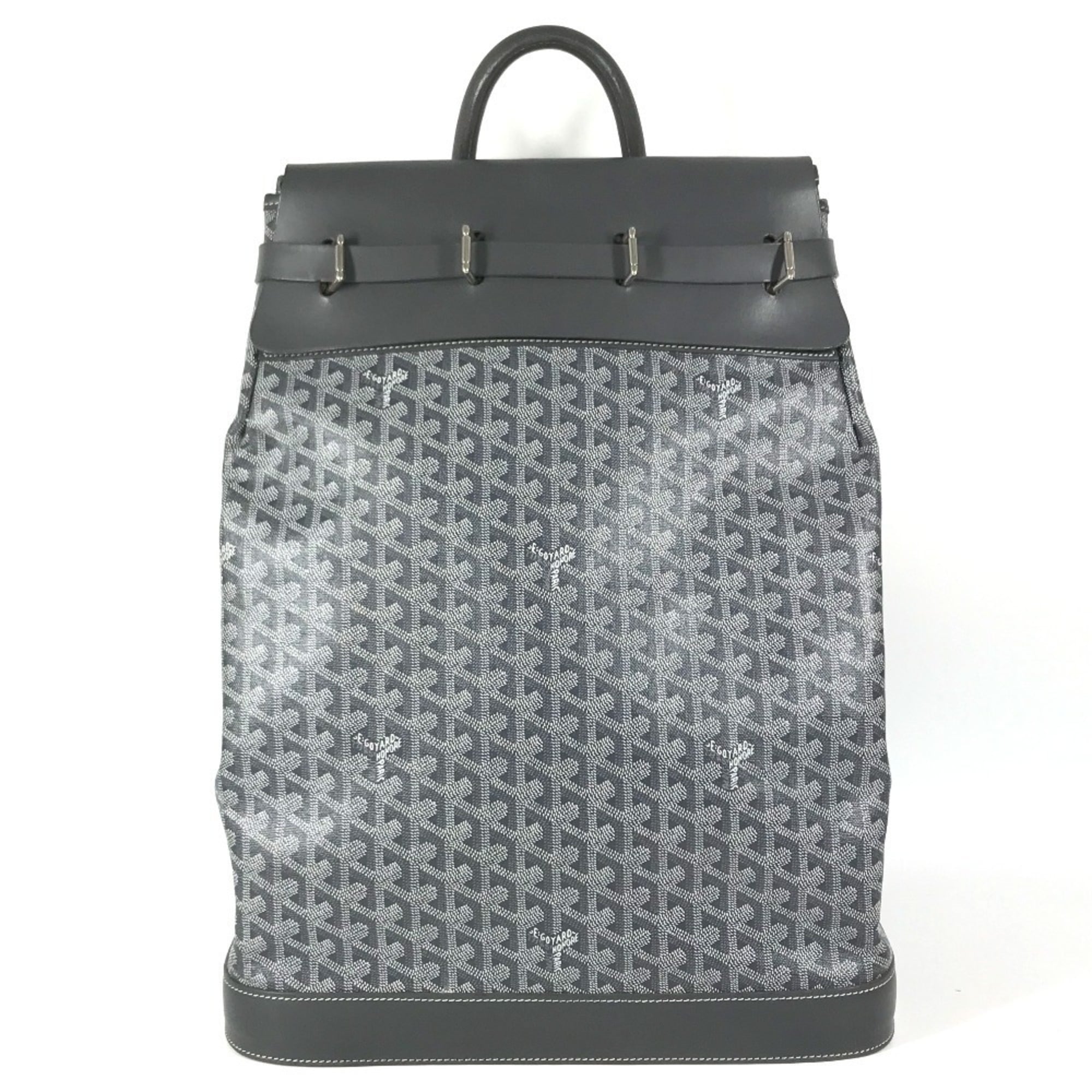 Goyard Gray Pvc Leather Boston Bag Handbag Tote Bag (Pre-Owned)