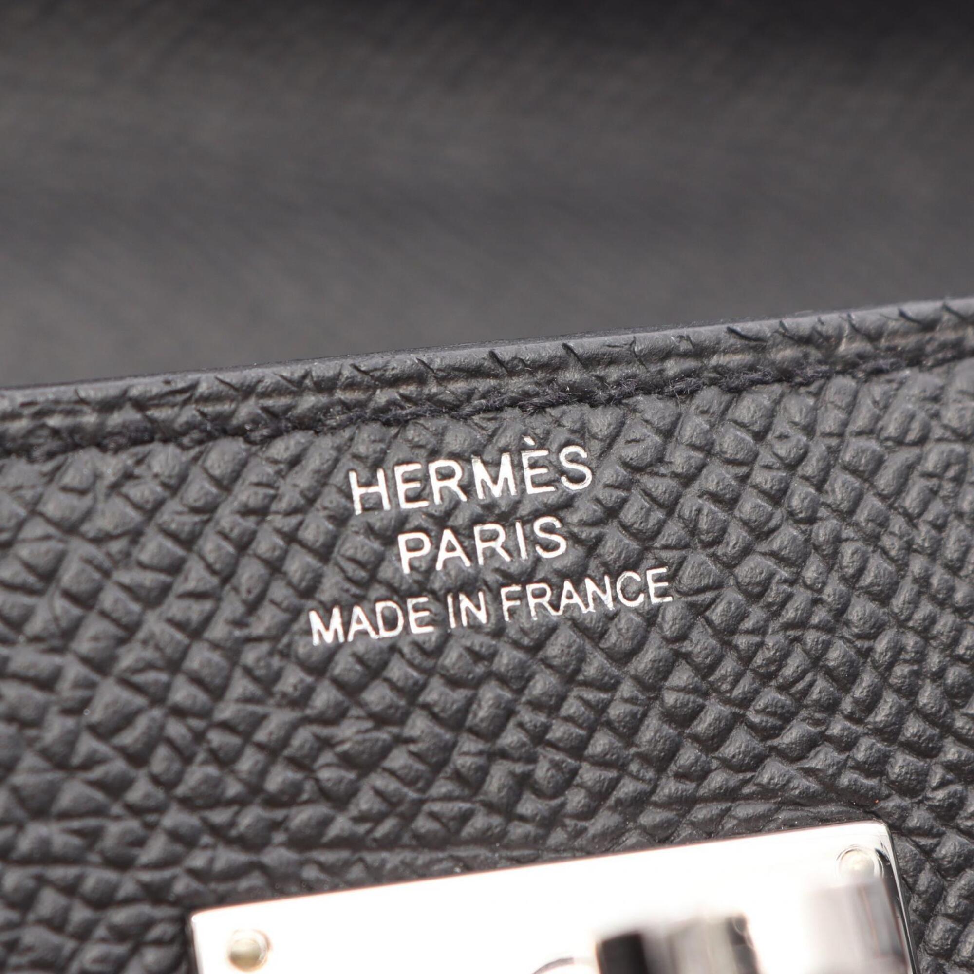 Hermes Black Epsom Leather Leather Handbag Shoulder Bag (Pre-Owned)
