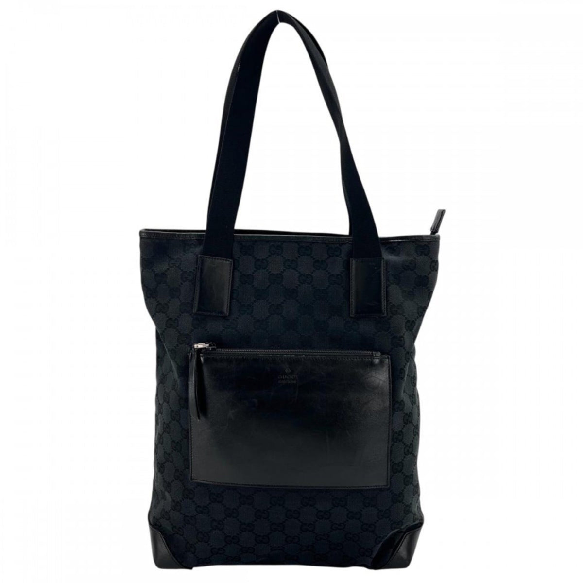 Gucci Black Canvas Handbag Tote Bag (Pre-Owned)