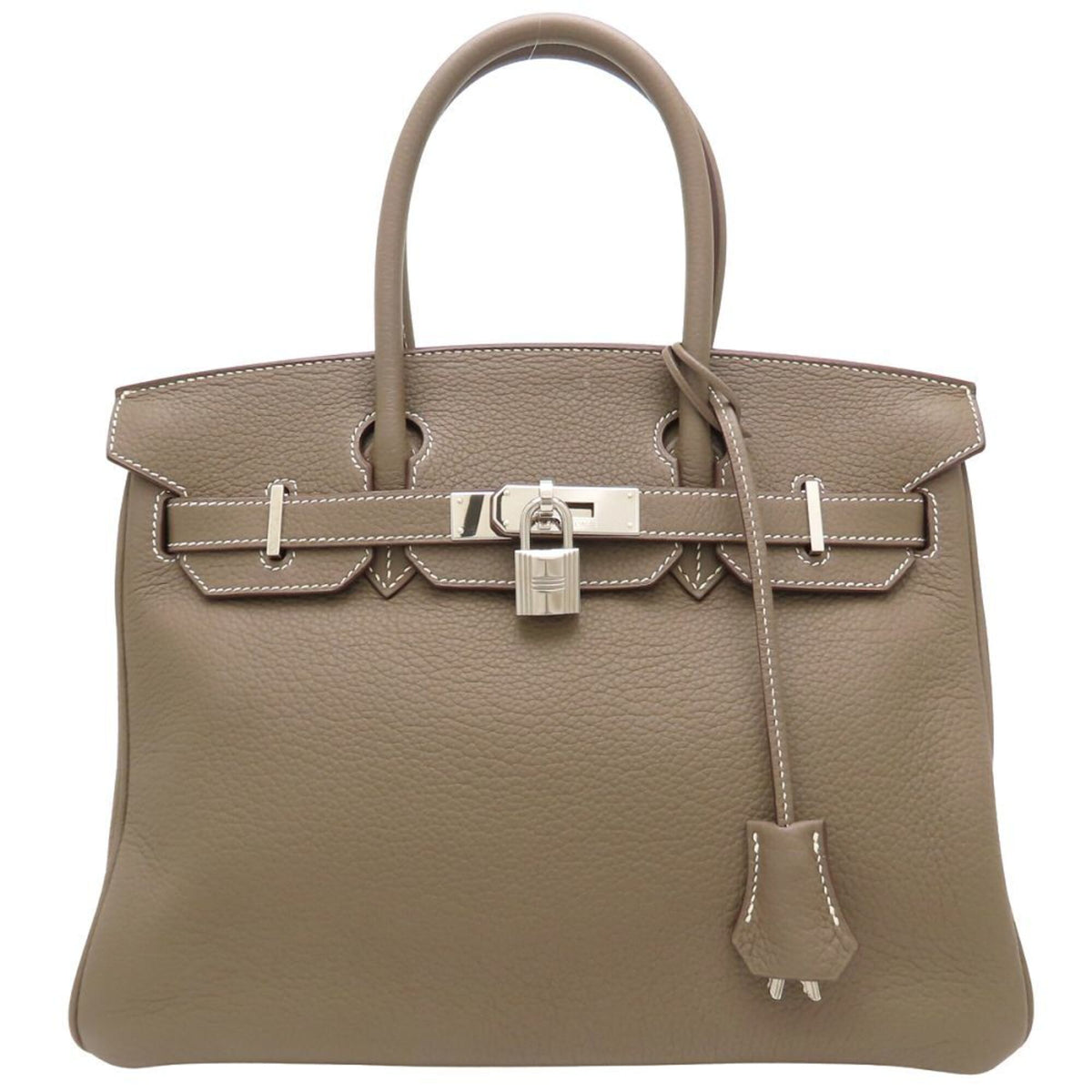 Hermes Birkin Etoupe Gray Togo Leather Handbag (Pre-Owned)