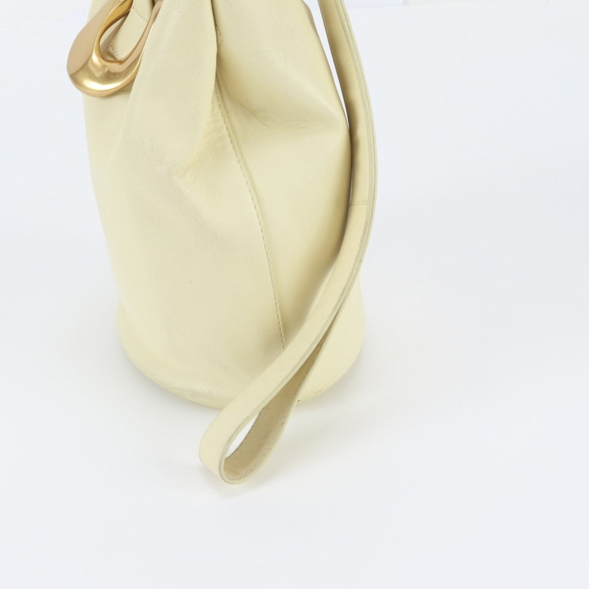 Bottega Veneta Cream Yellow Leather Handbag (Pre-Owned)