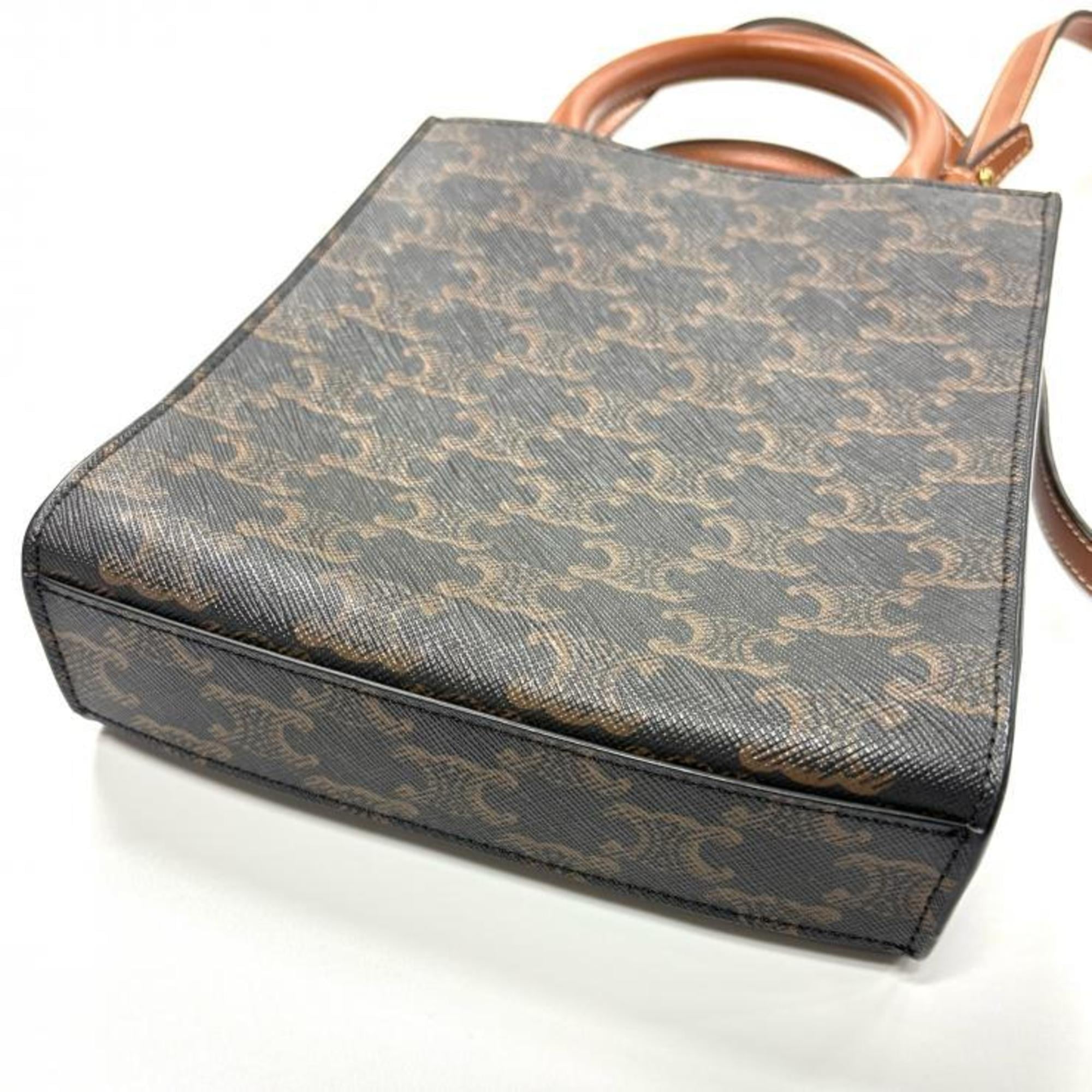 Celine Brown Pvc Leather Shoulder Bag (Pre-Owned)