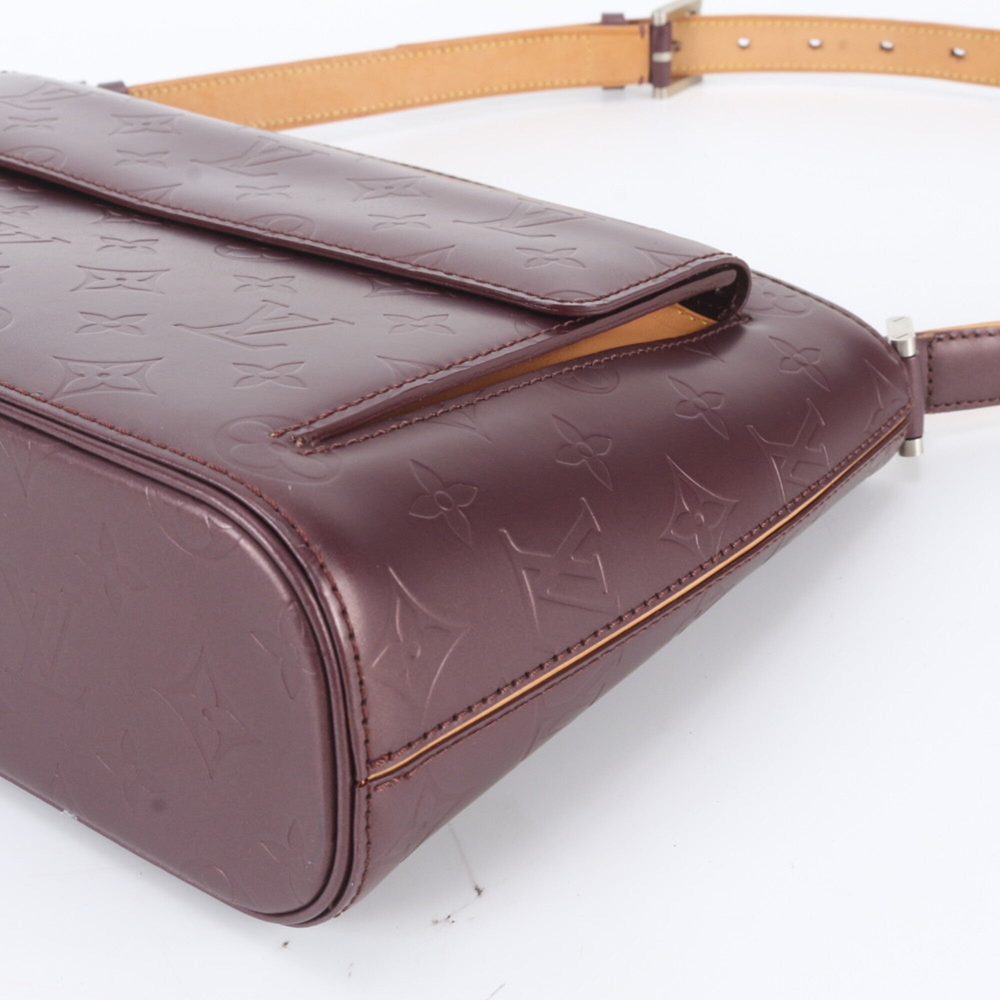 Louis Vuitton Violet Leather Handbag Shoulder Bag Tote Bag (Pre-Owned)