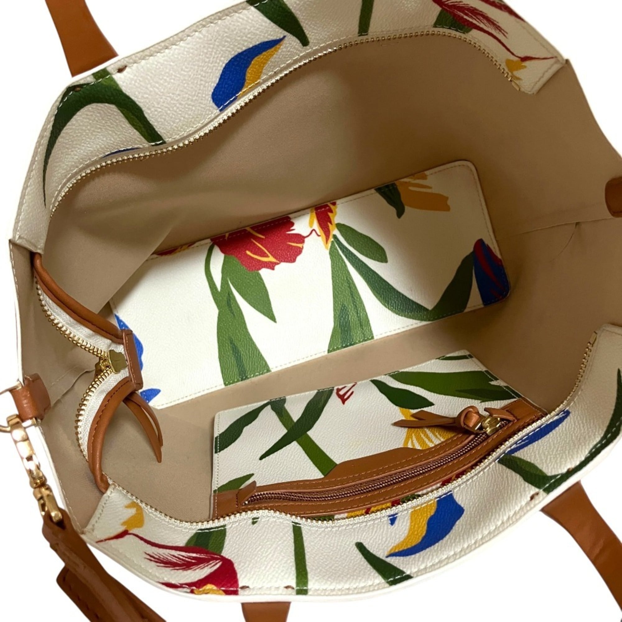 Tory Burch Multi-Color Pvc Handbag Shoulder Bag Tote Bag (Pre-Owned)