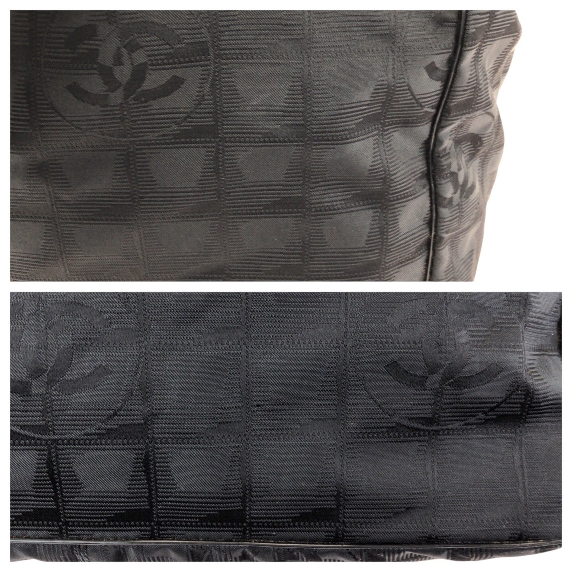 Chanel Black New Travel Line Shoulder Bag Tote Bag (Pre-Owned)