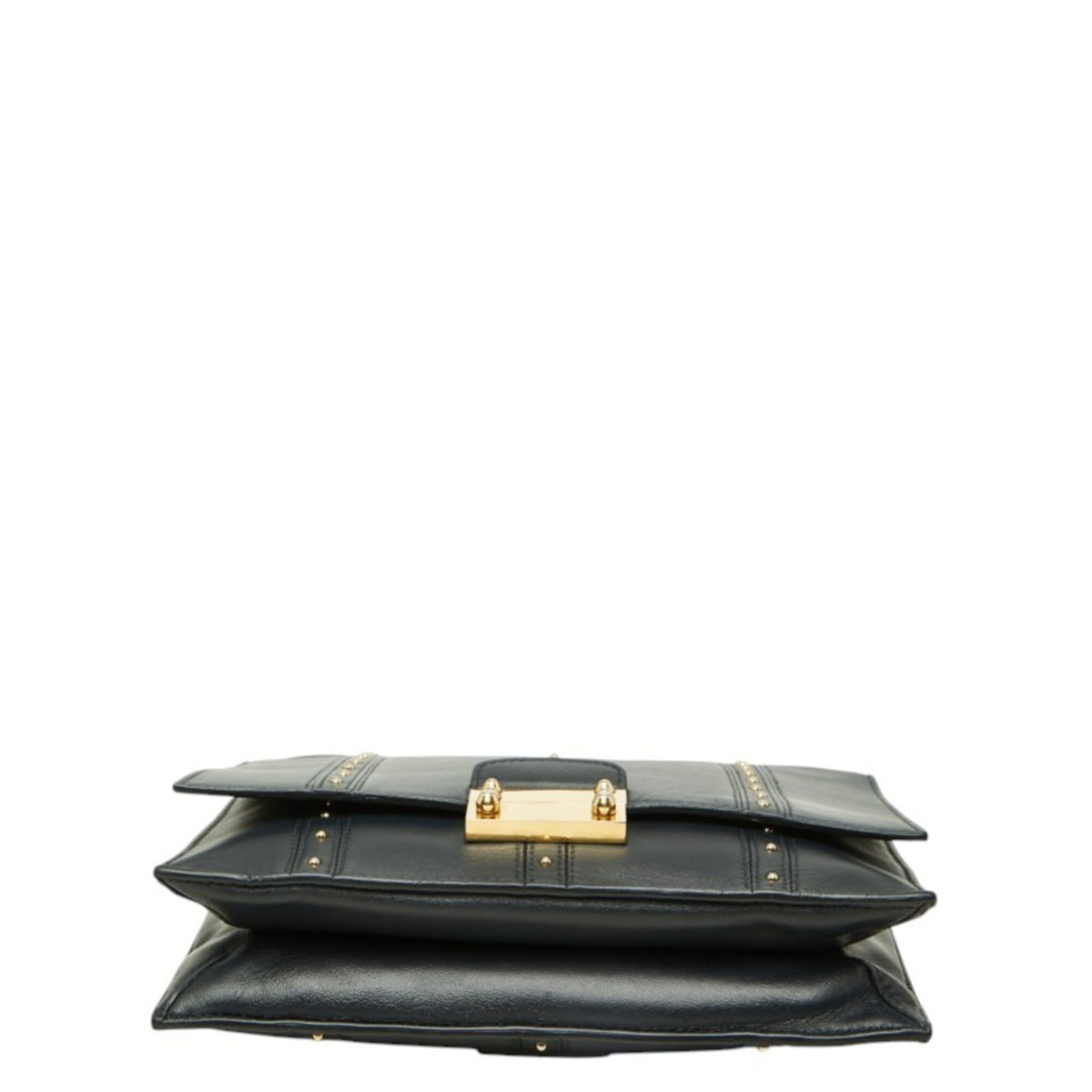 Valentino Black Leather Handbag Shoulder Bag (Pre-Owned)