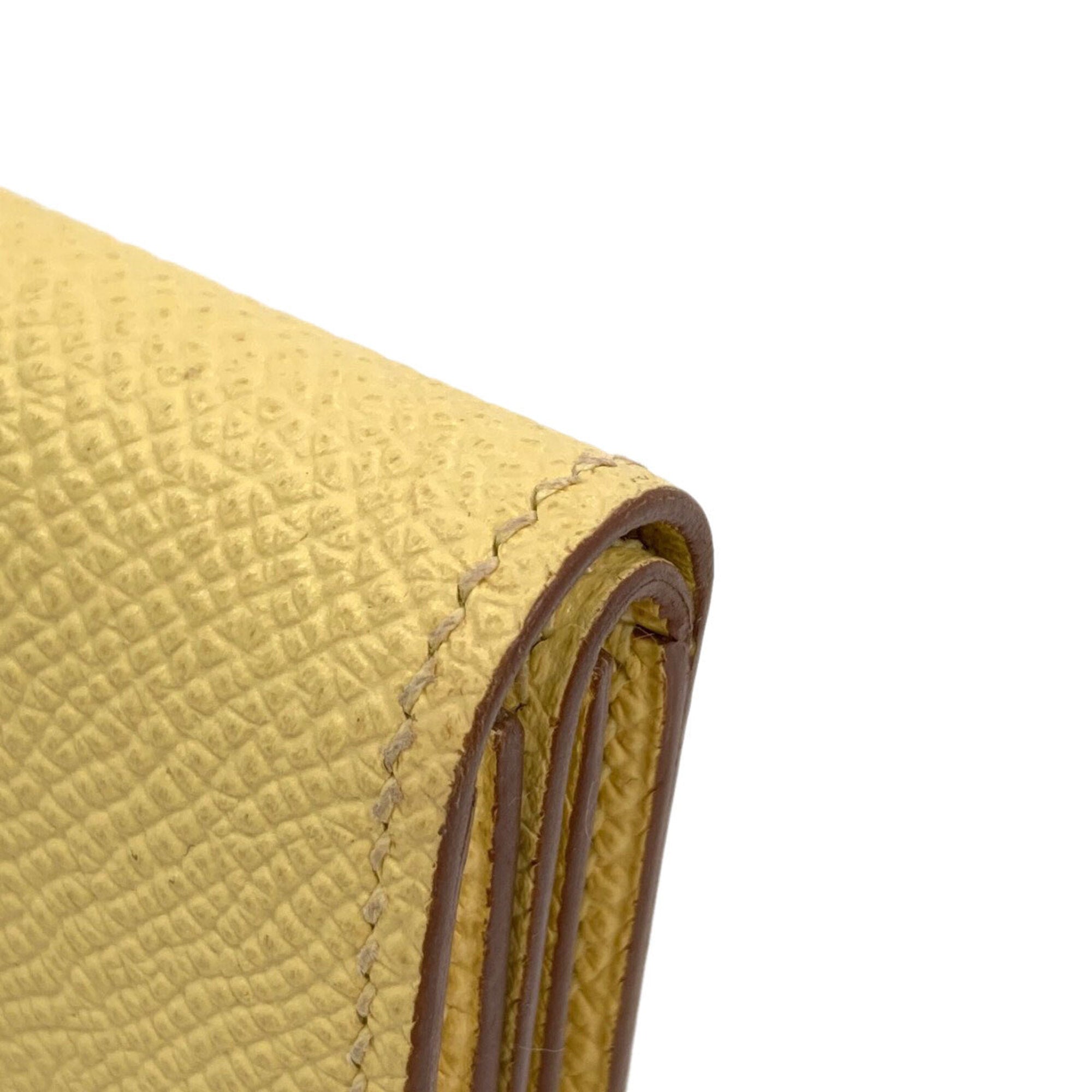 Hermes Yellow Epsom Leather Coin Purse/Coin Case (Pre-Owned)