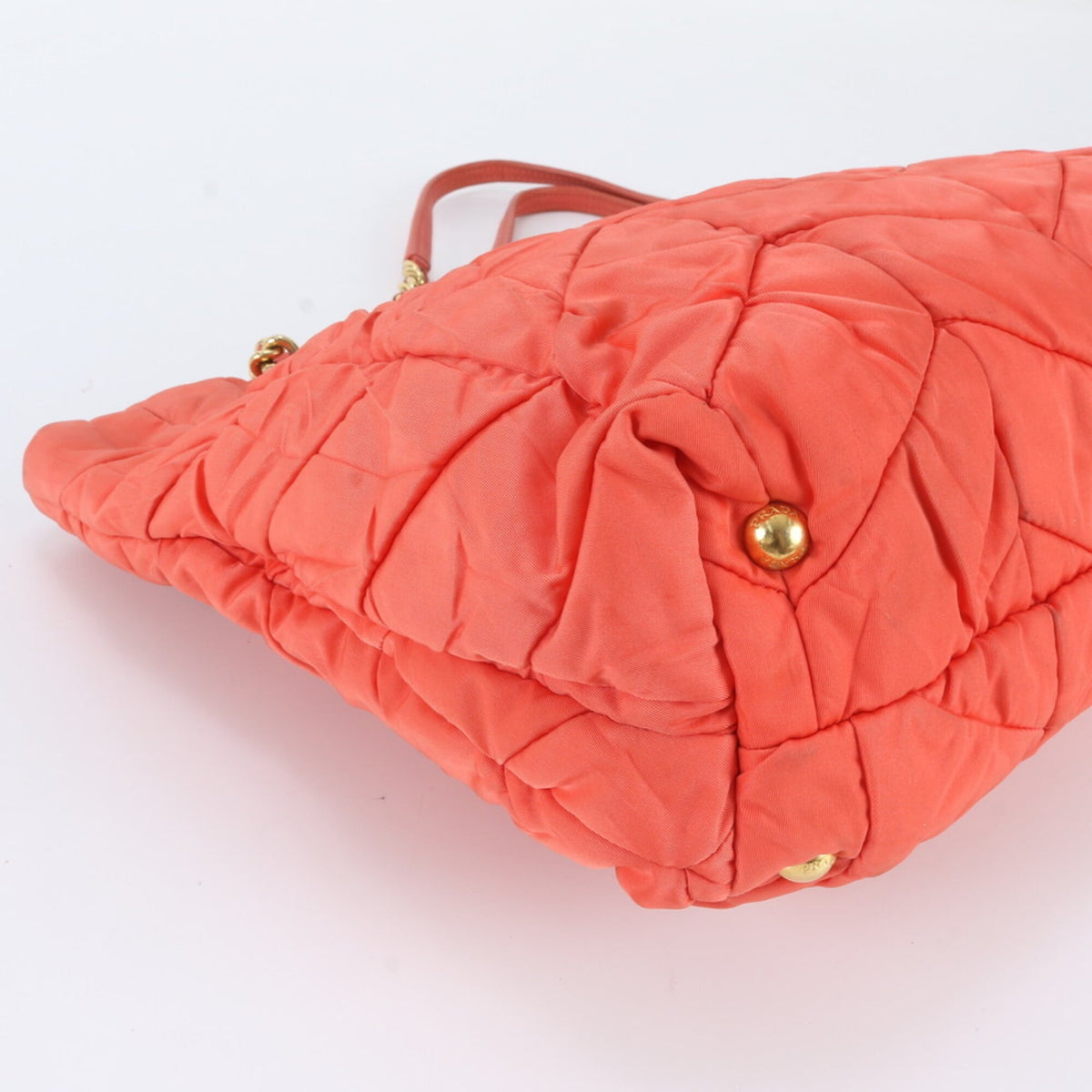 Prada Pink Leather Nylon Handbag Shoulder Bag Tote Bag (Pre-Owned)