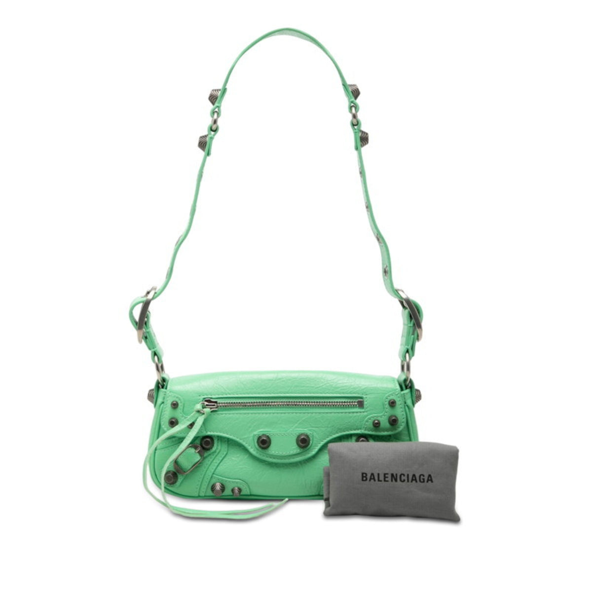 Balenciaga Green Leather Shoulder Bag (Pre-Owned)