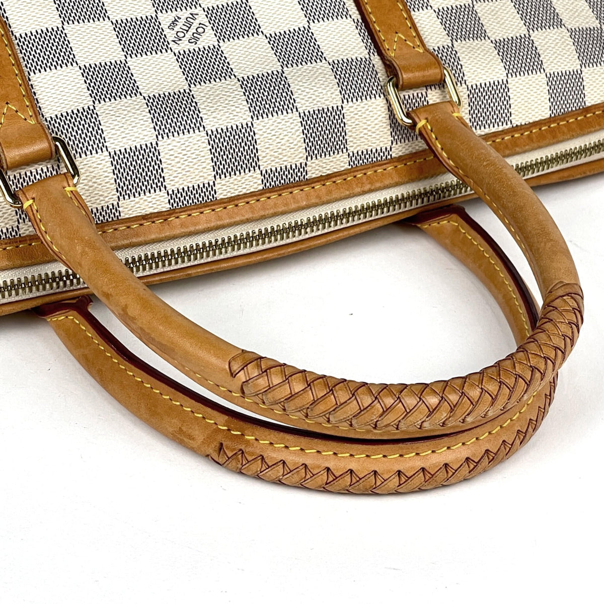 Louis Vuitton White Damier Azur Handbag (Pre-Owned)