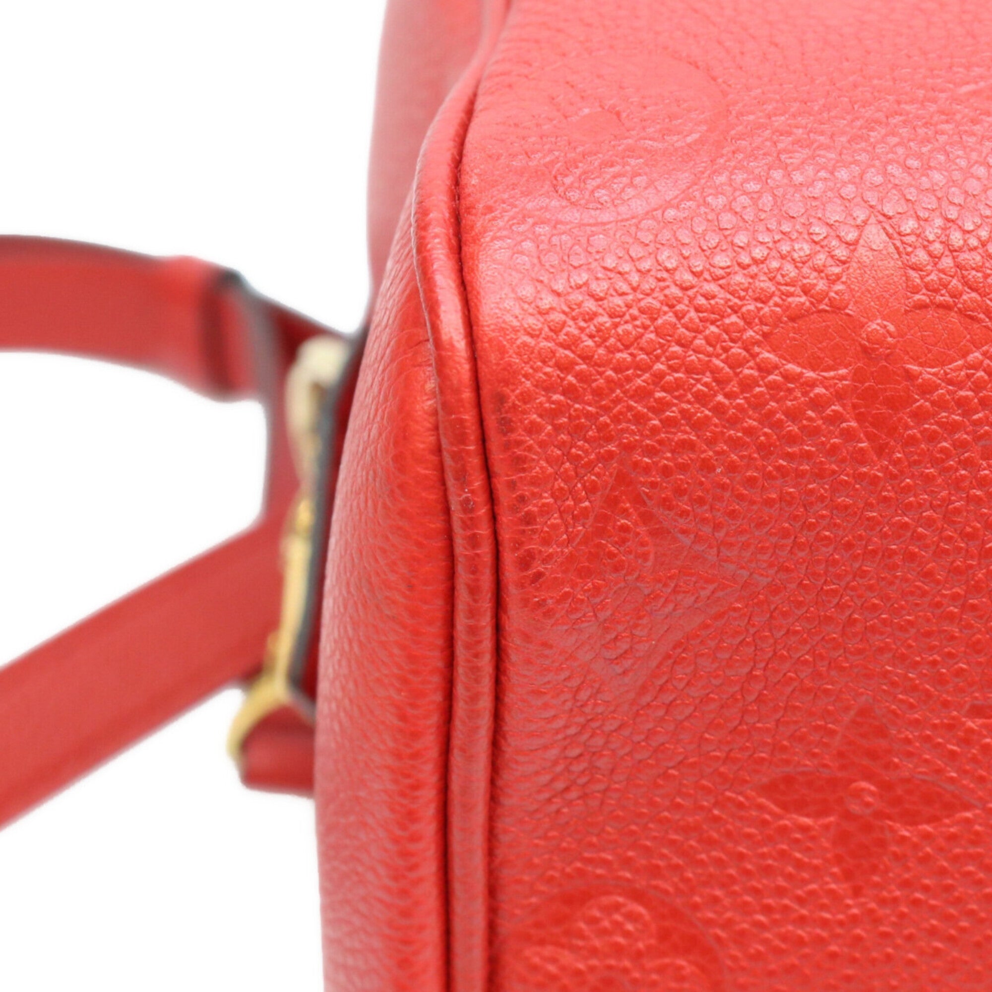 Louis Vuitton Red Color Monogram Empreinte Boston Bag Shoulder Bag (Pre-Owned)