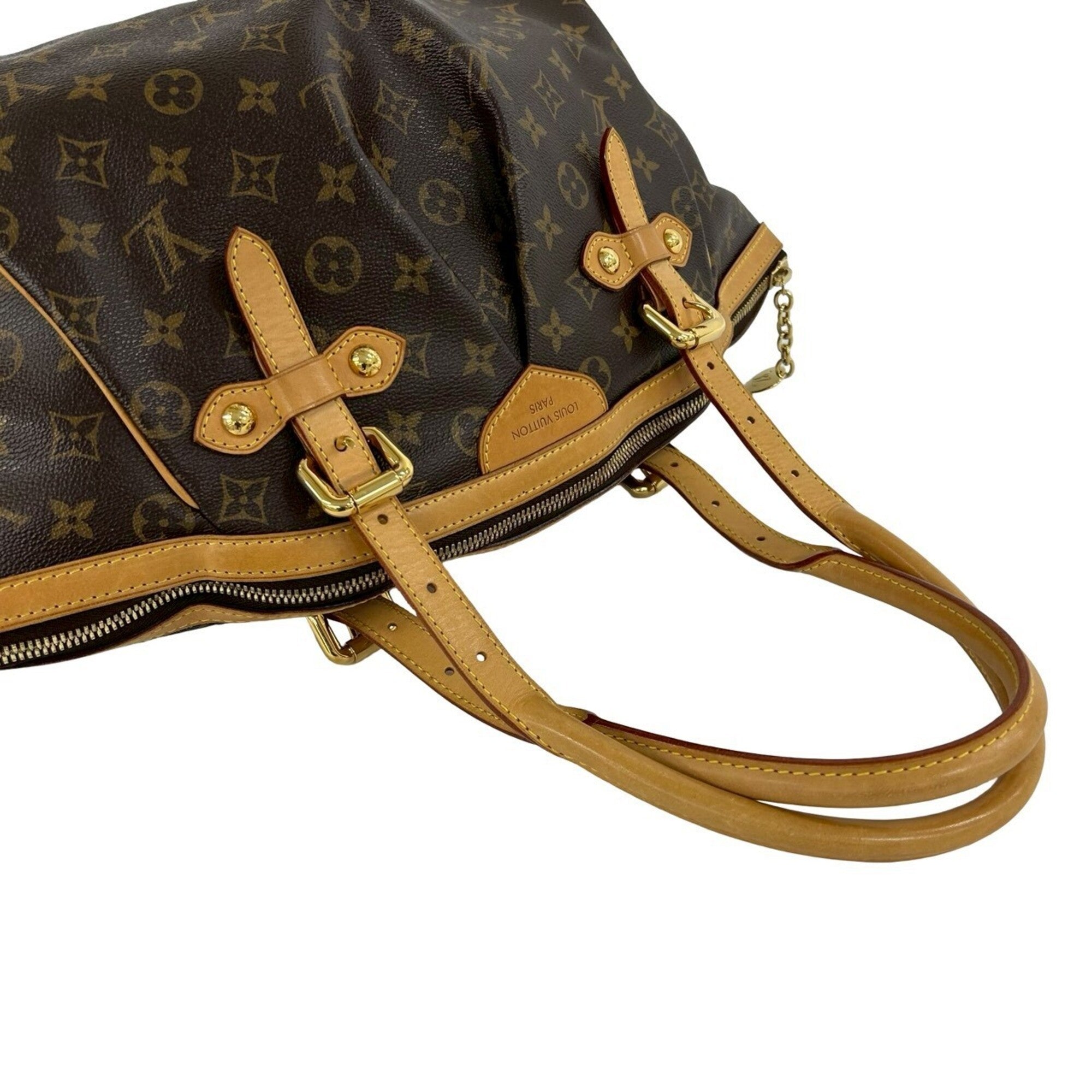 Louis Vuitton Brown Leather Pvc Handbag Tote Bag (Pre-Owned)