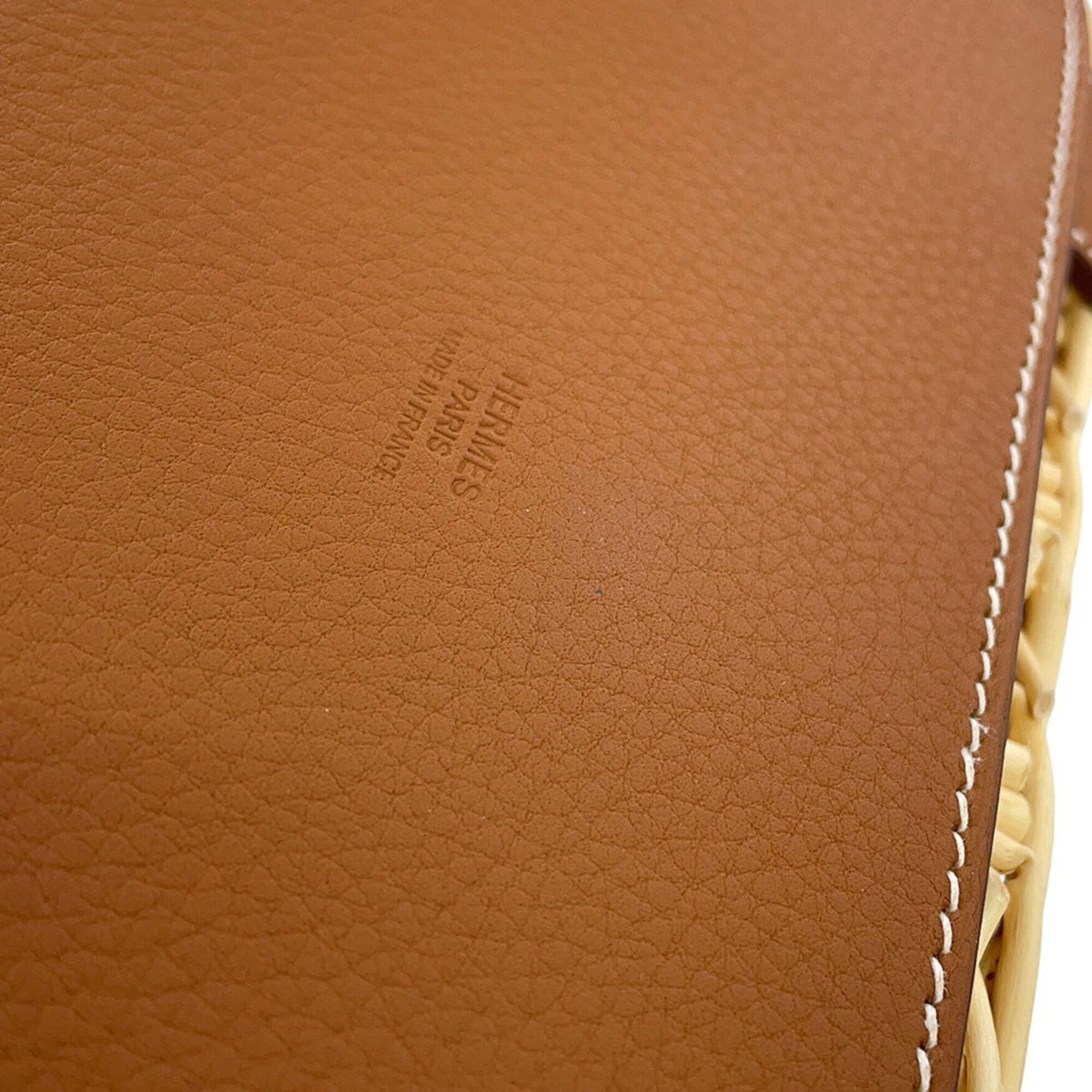 Hermes Gold Basket Handbag (Pre-Owned)
