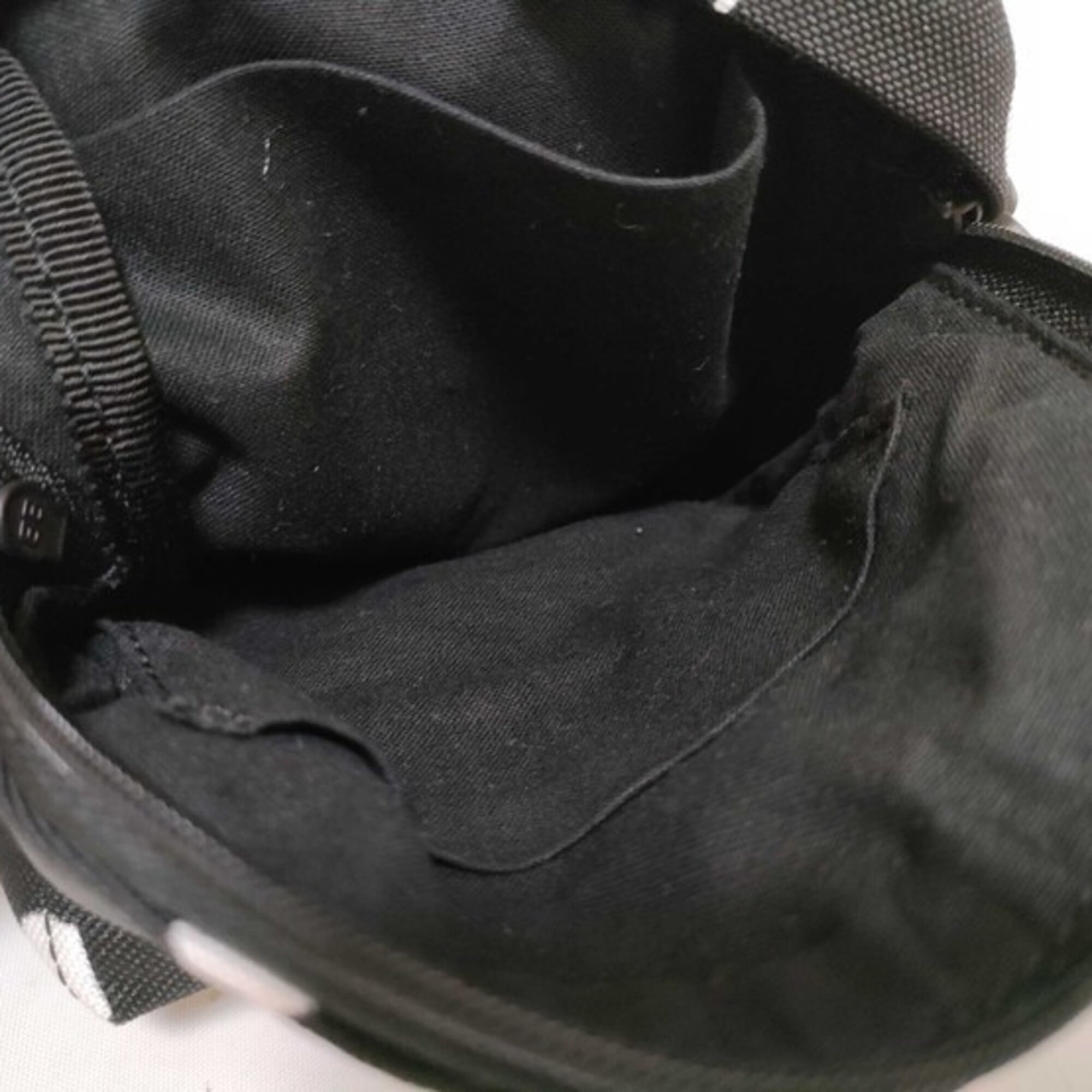 Balenciaga Black White Canvas Shoulder Bag (Pre-Owned)