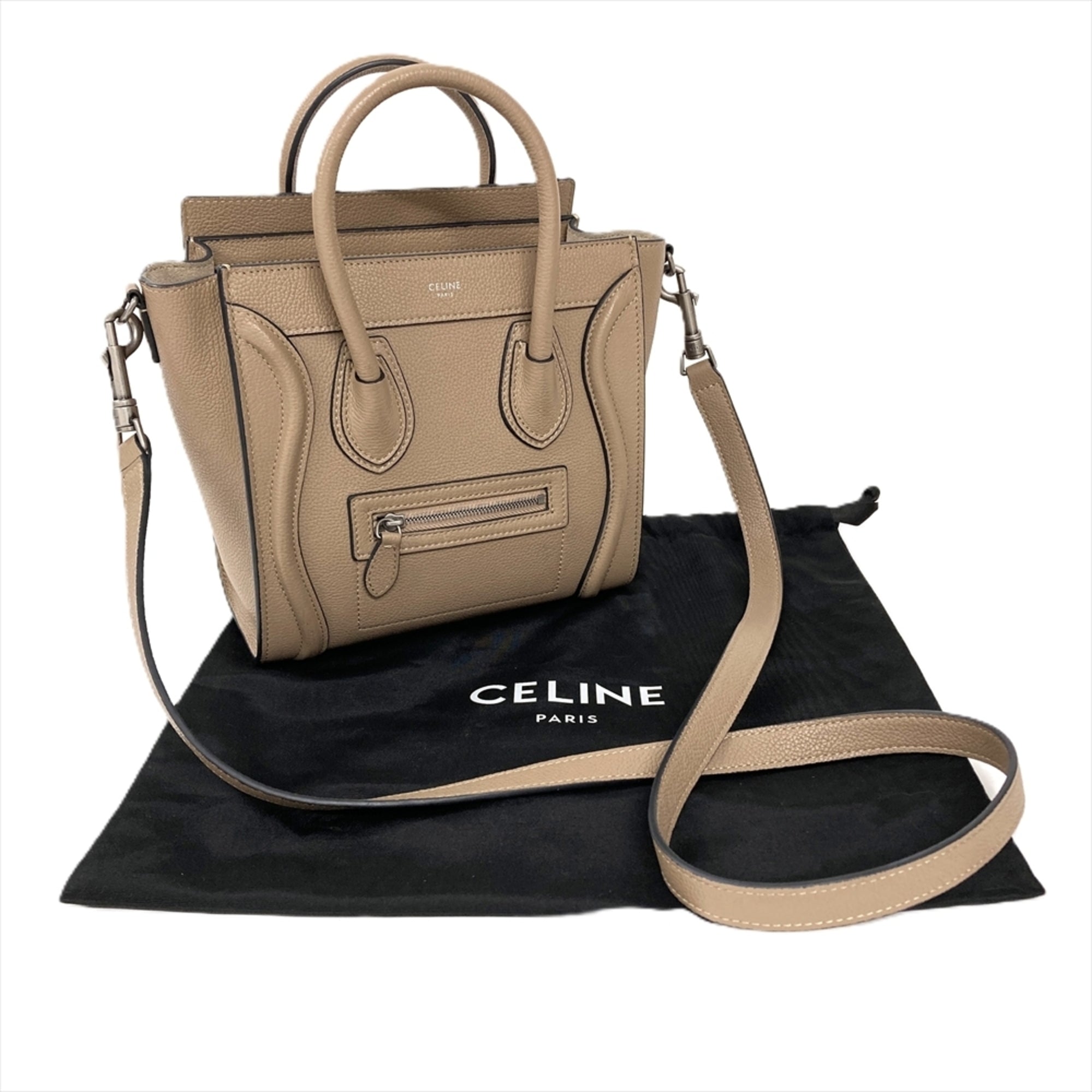 Celine Grayish Leather Handbag (Pre-Owned)