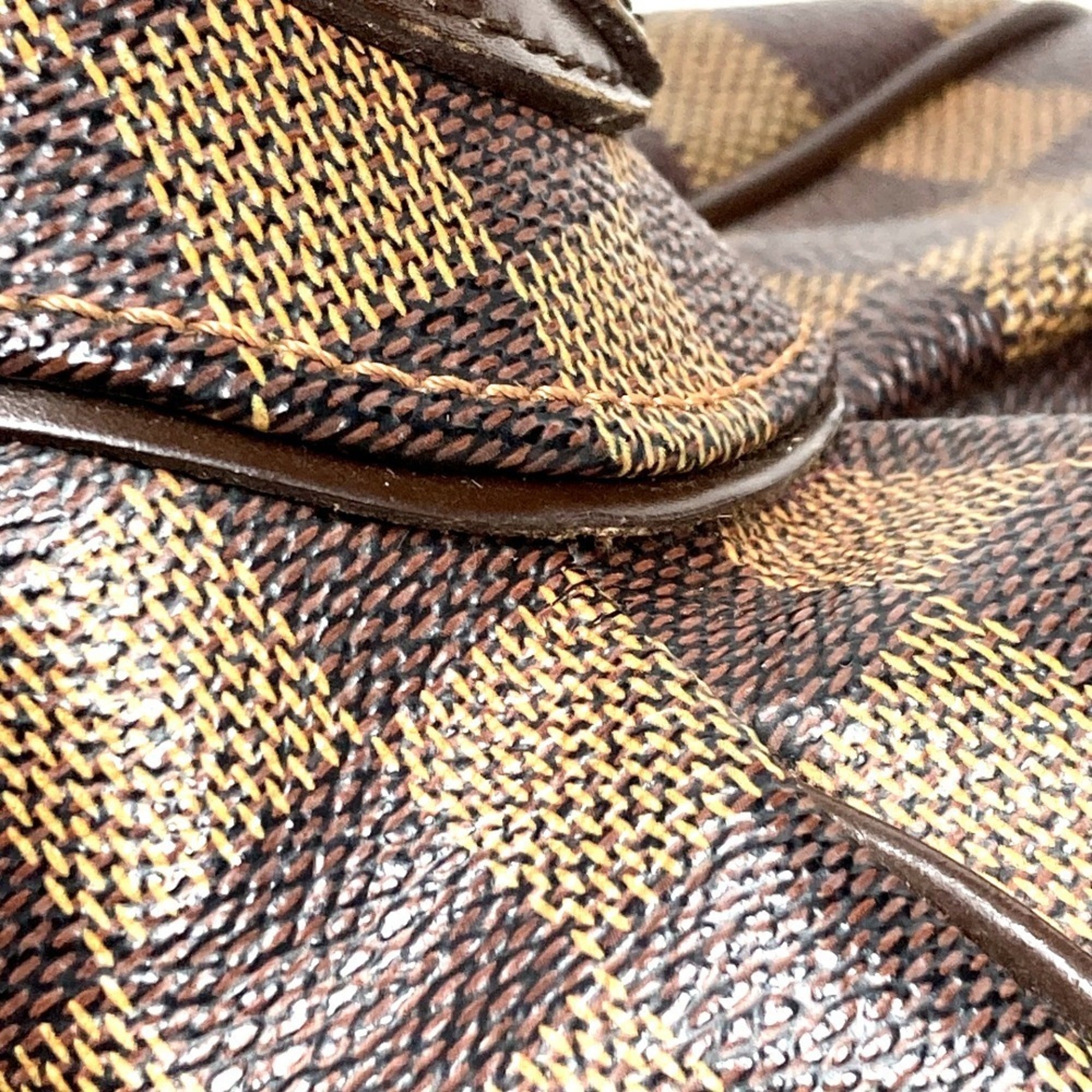 Louis Vuitton Damier Brown Ebene Damier Canvas Handbag Tote Bag (Pre-Owned)