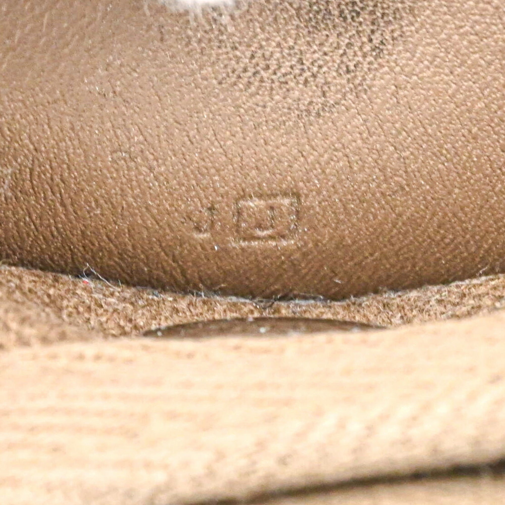 Hermes Etoupe Gray Leather Handbag Pouch (Pre-Owned)