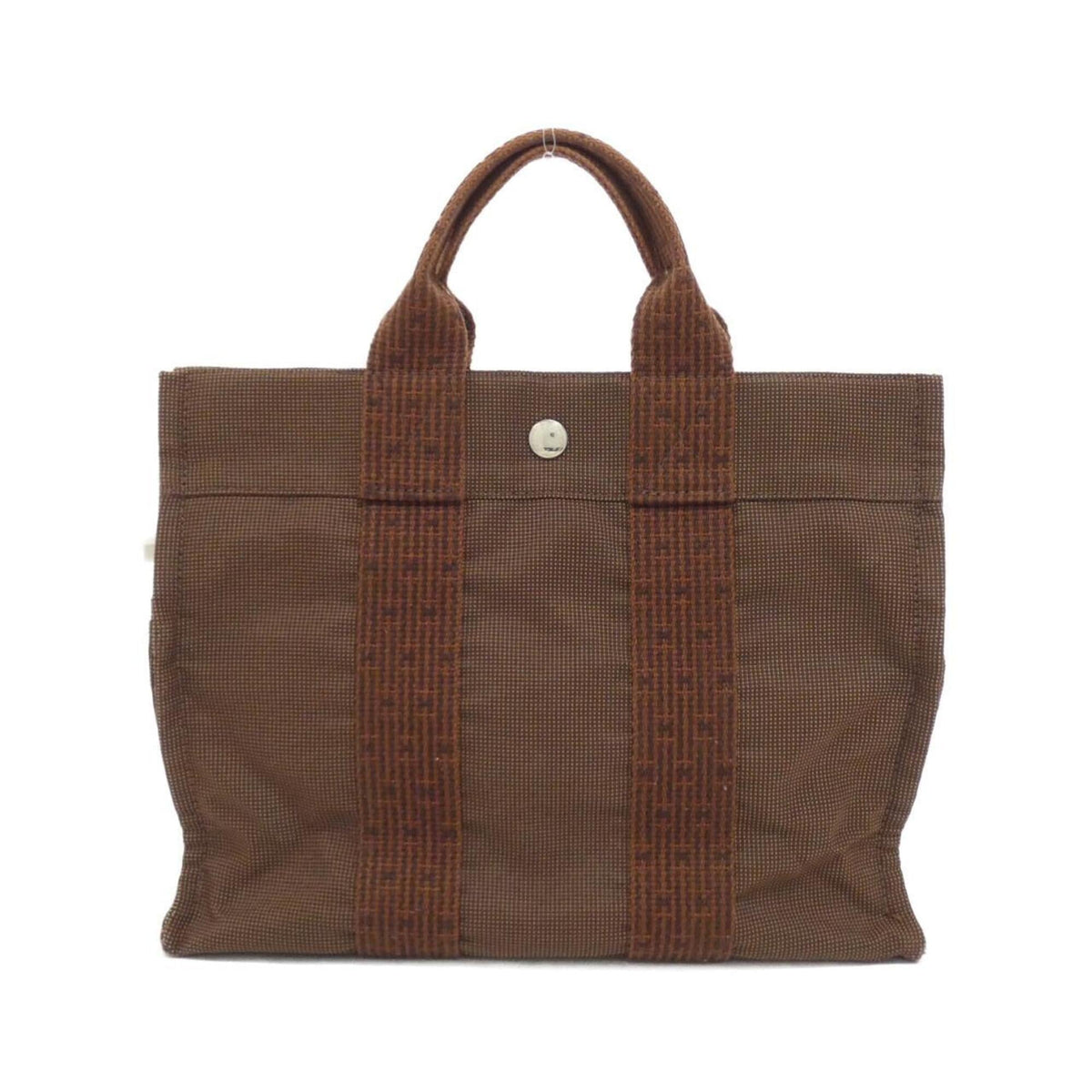 Hermes Brown Canvas Handbag (Pre-Owned)