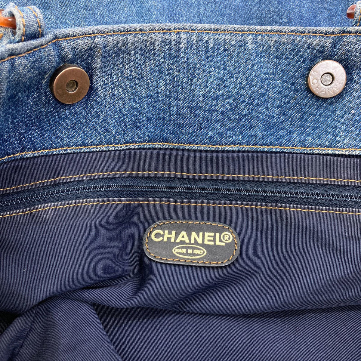 Chanel Denim Blue Denim Tote Bag (Pre-Owned)