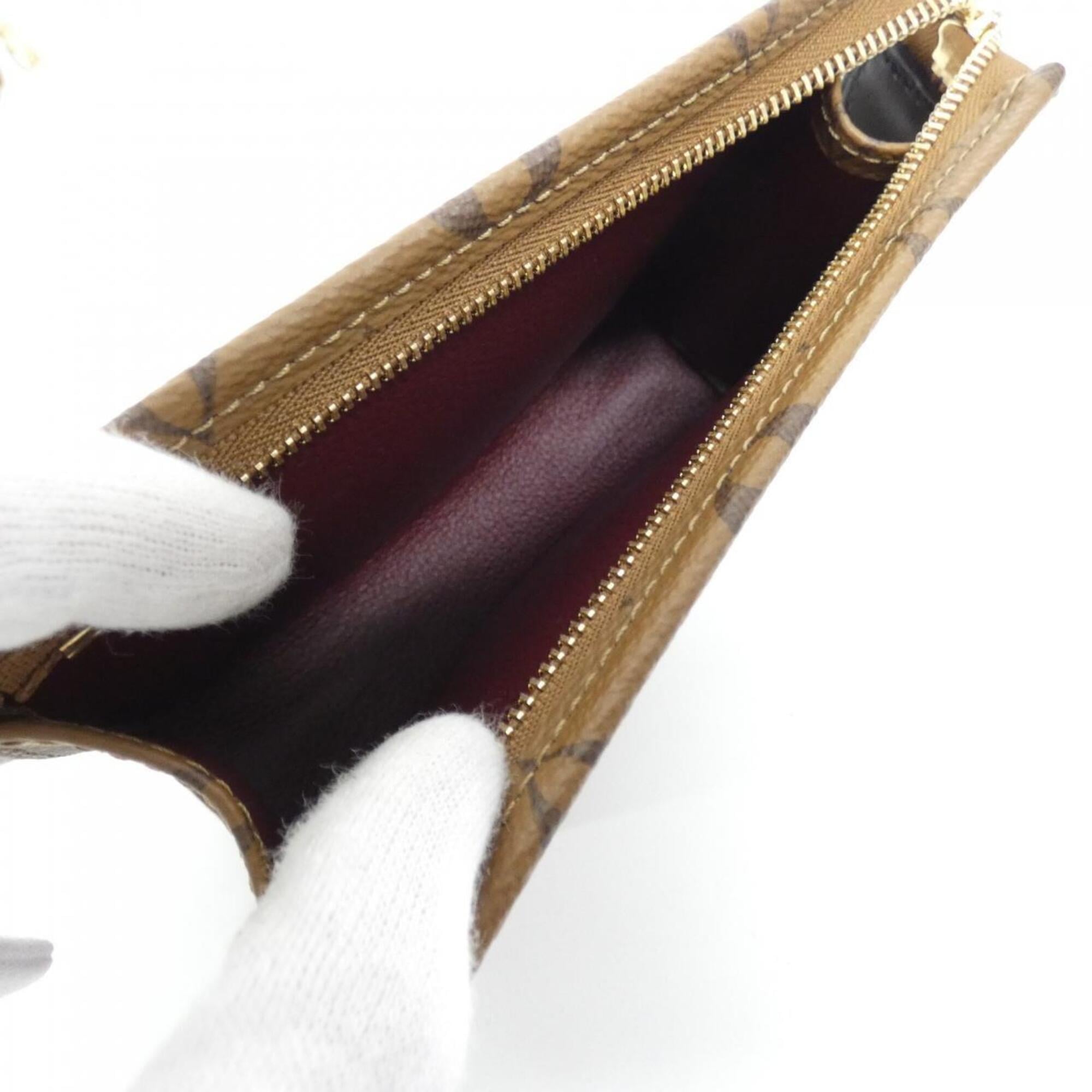 Louis Vuitton Marron Coated Canvas Handbag Pouch (Pre-Owned)