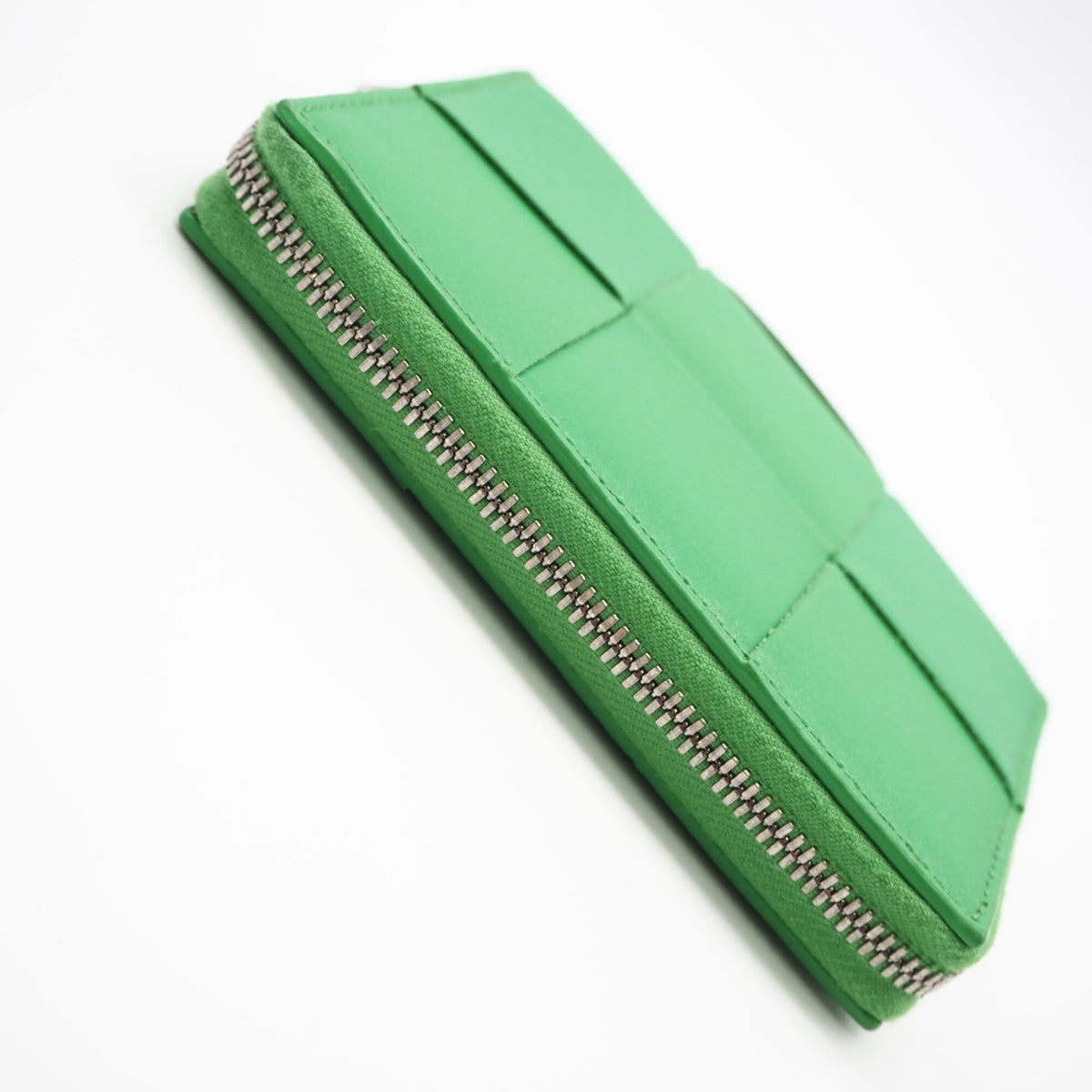 Bottega Veneta Intrecciato Green Leather Wallet (Bi-Fold) (Pre-Owned)