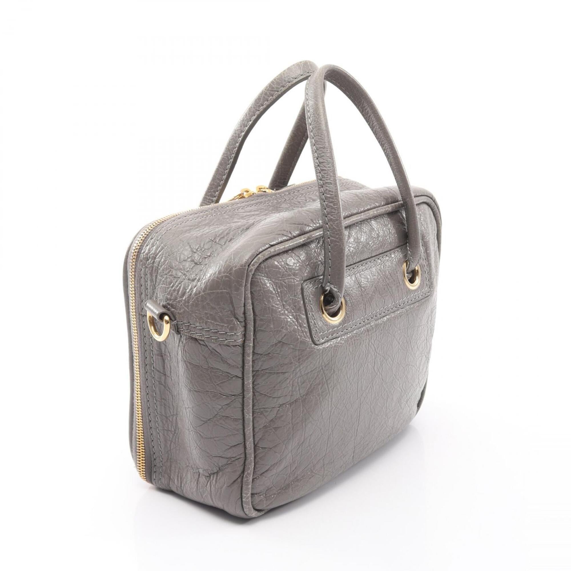 Balenciaga Gray Leather Handbag (Pre-Owned)